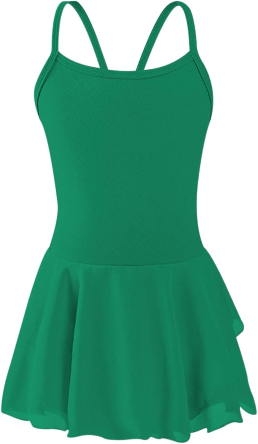 Stelle Toddler Ballet Leotards for Girls,Dance Leotard for Girls,Camisole Toddler Ballet Outfit for Studio Outdoor Daily Wear(Style 1-green)