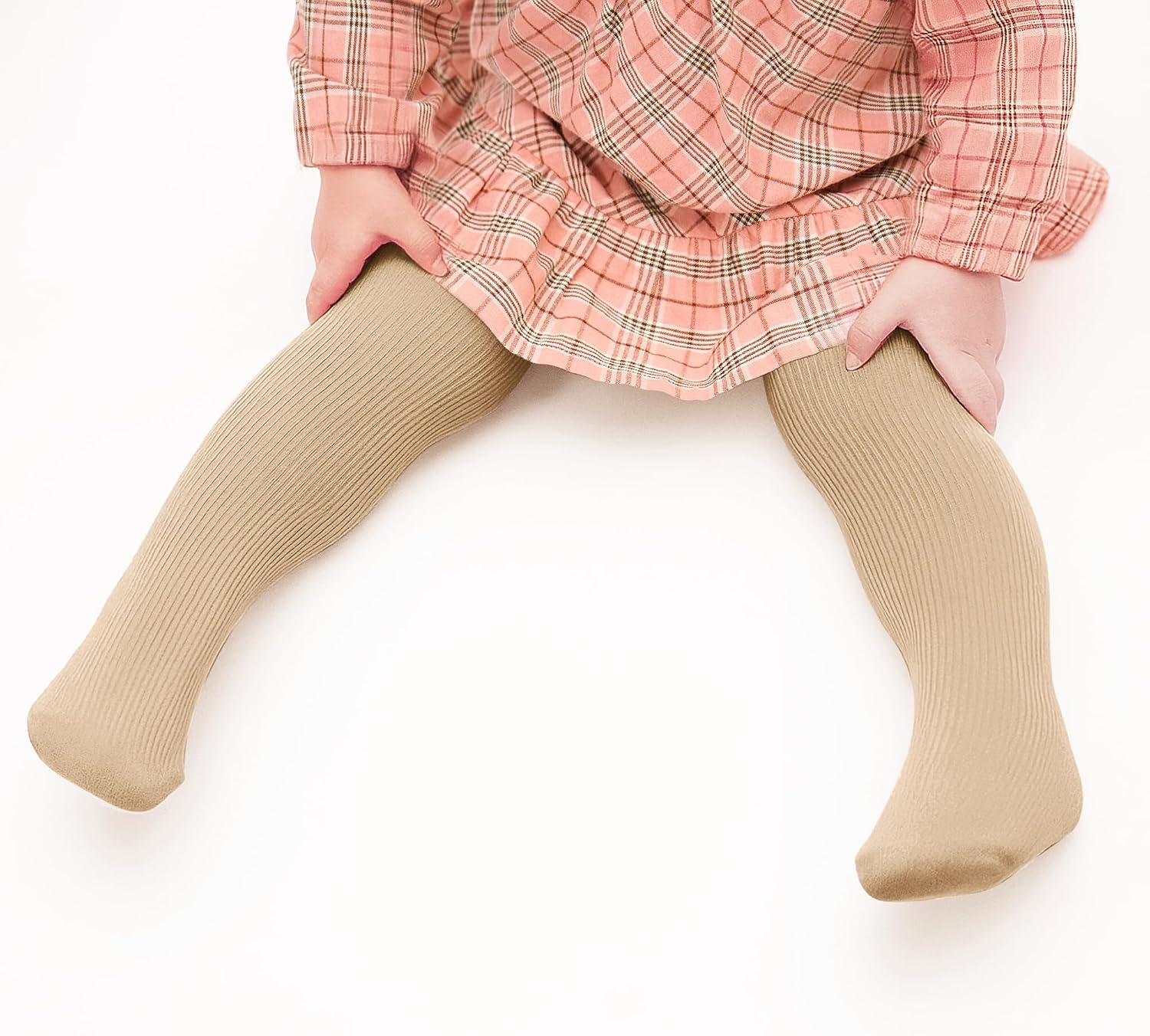 Stelle Toddler Girls Tights Baby Cable Knit Stockings Thick Cotton Legging(1-khaki)