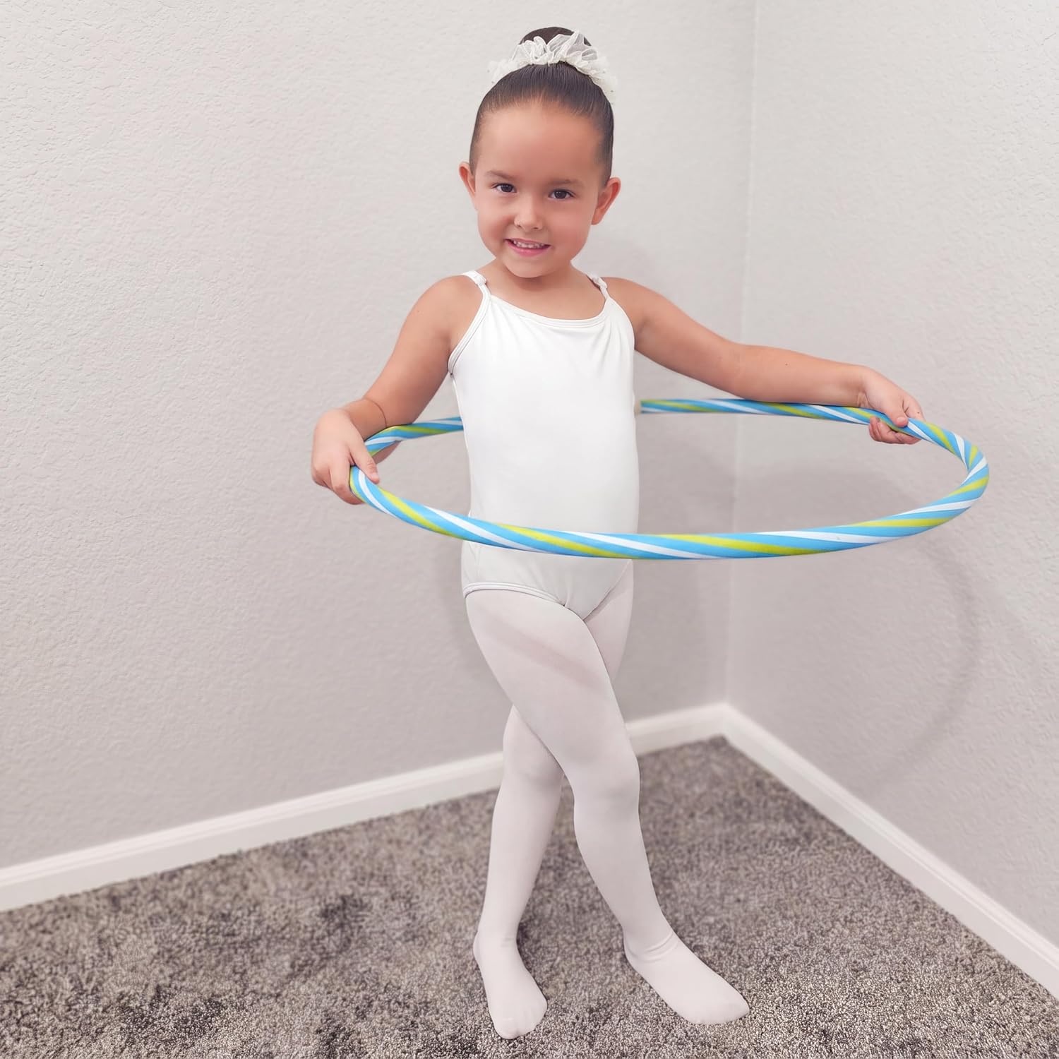 Stelle Gymnastics Leotards for Girls Camisole Ballet Tumbling Outfits 2-16Y | Adjustable straps, Stretch fabric, Comfortable fit, Skin-friendly, Gymnastics & Ballet, Toddler dancewear, Kids bodysuit(White)