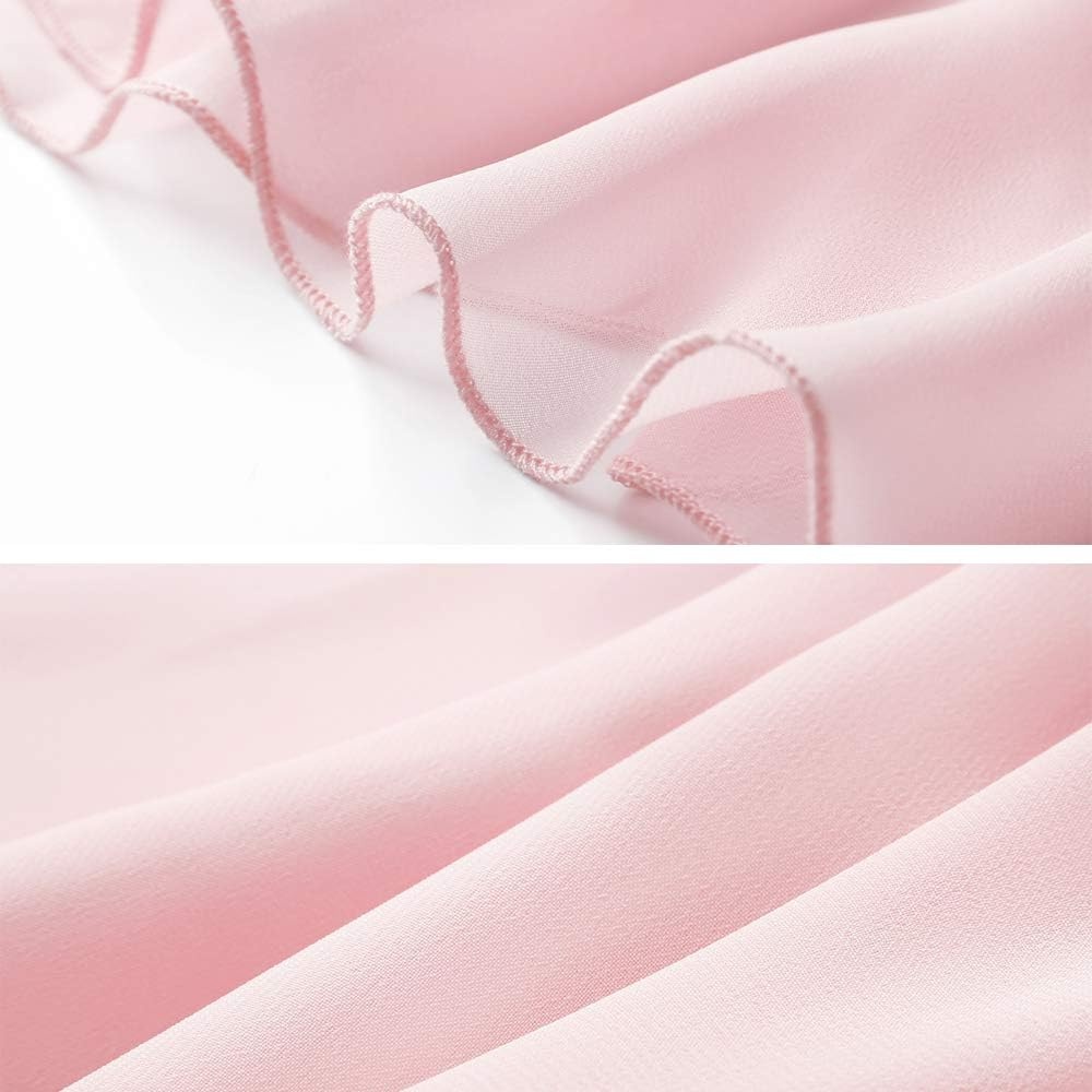 Stelle Ballet Skirts for Girls Toddler Dance Skirt Chiffon Kids Ballet Wrap Skirts(03-pink+white((pull On))