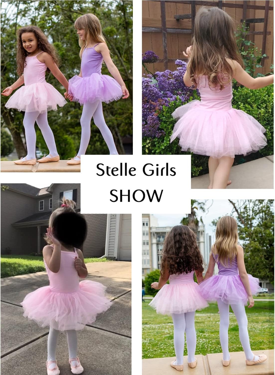 Stelle Toddler Ballet Leotards for Girls,Dance Leotard for Girls,Camisole Toddler Ballet Outfit for Studio Outdoor Daily Wear(Style 2-ballet Pink (Tutu))