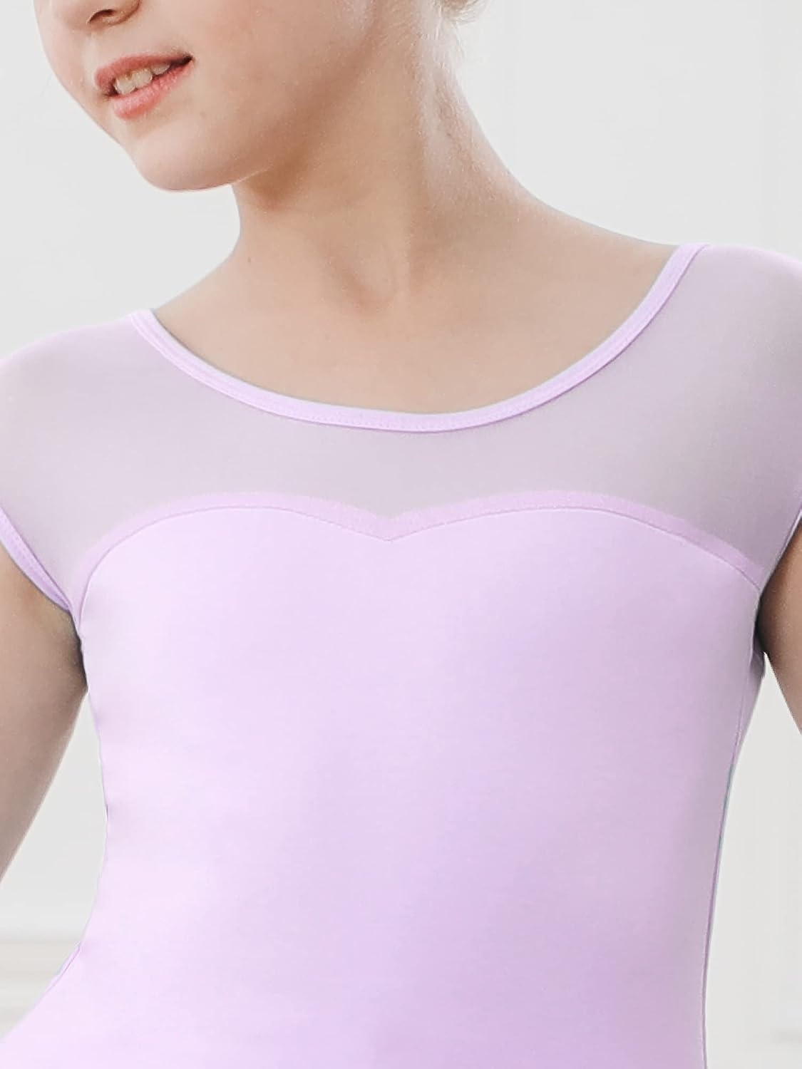 Stelle Ballet Leotards for Girls with Tutu Skirt Ballerina Dance Costumes(01-purple)