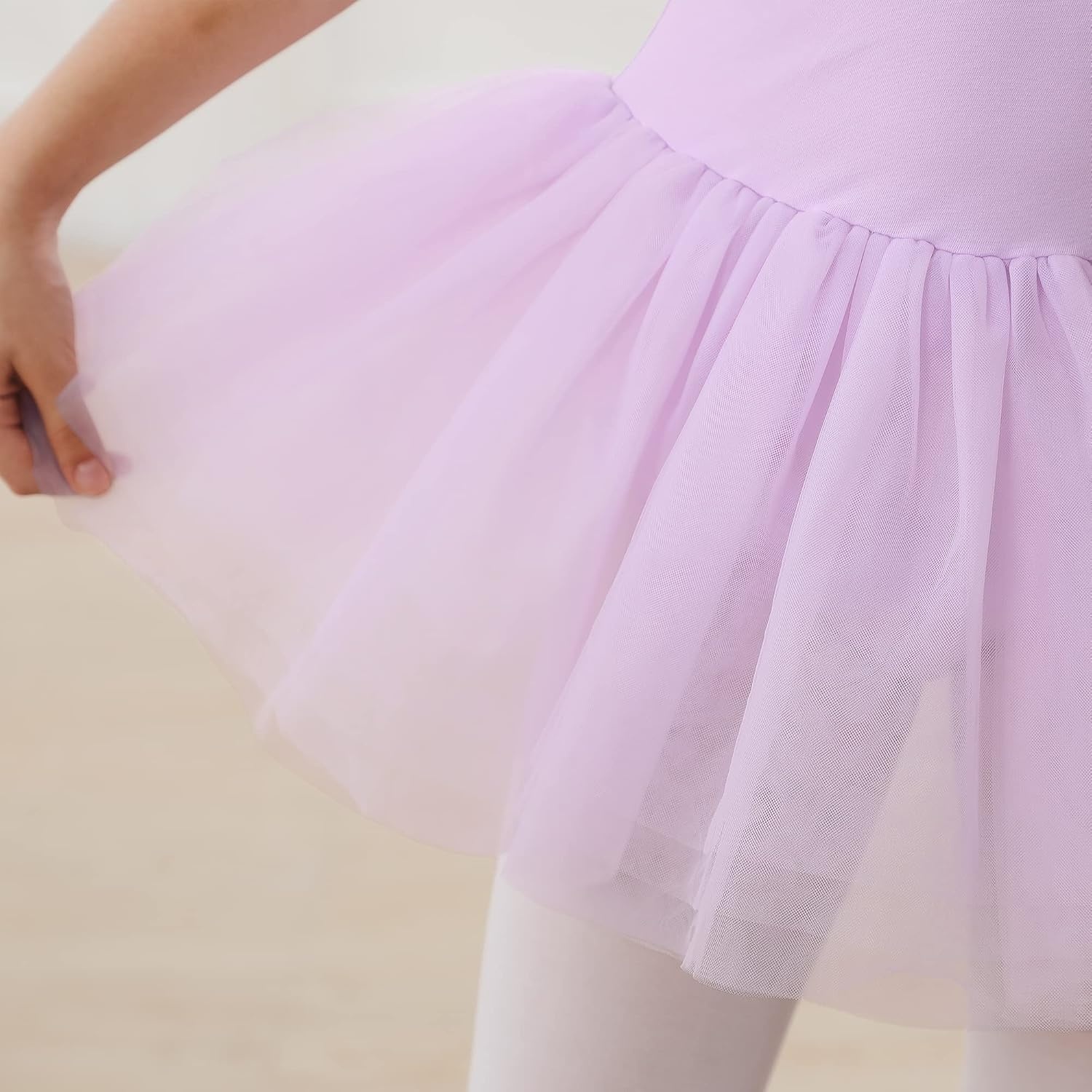 Stelle Ballet Leotards for Girls with Tutu Skirt Ballerina Dance Costumes(01-purple)