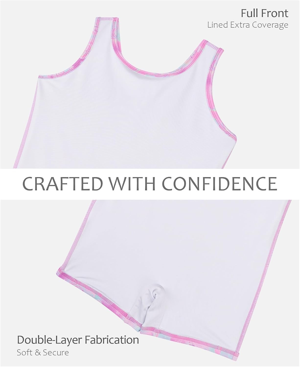 Stelle Gymnastics Leotards for Girls Unitards Biketards Tumbling Outfits(Bow Dreams)
