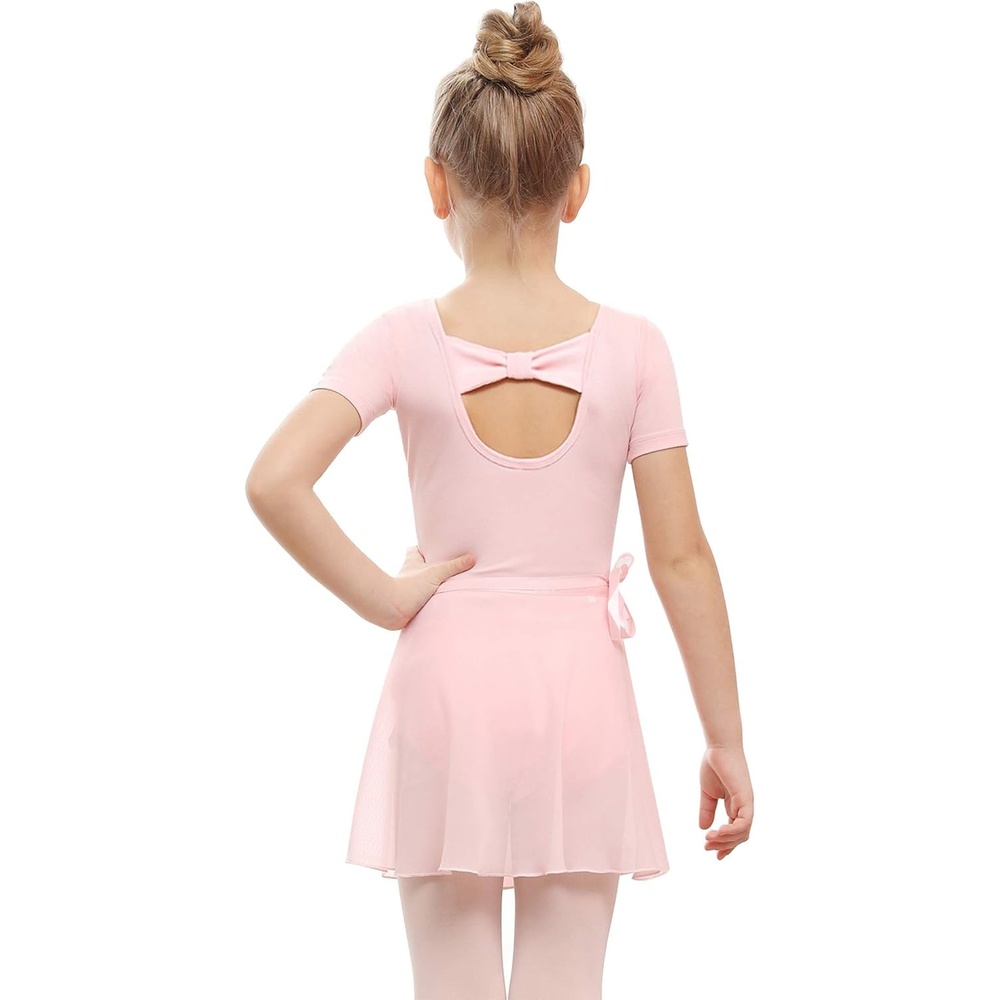 Stelle Girls Ballet Leotards Toddler Dance Combo with Skirt and Tights(2-ballet Pink (Bow Back))