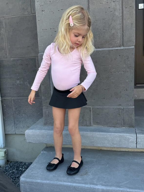 Stelle Long Sleeve Ballet Leotards for Girls Dance Leotard Gymnastics Ballet Outfits (Toddler/Little Kid/Big Kid)(Ballet Pink)
