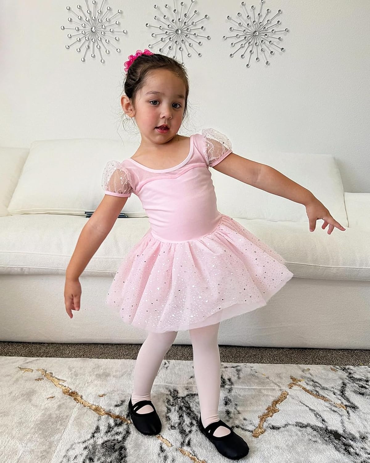 Stelle Girls Ballet Dance Students School Footed Tight (Toddler/Little Kid/Big Kid)(2-pack-ballet Pink)