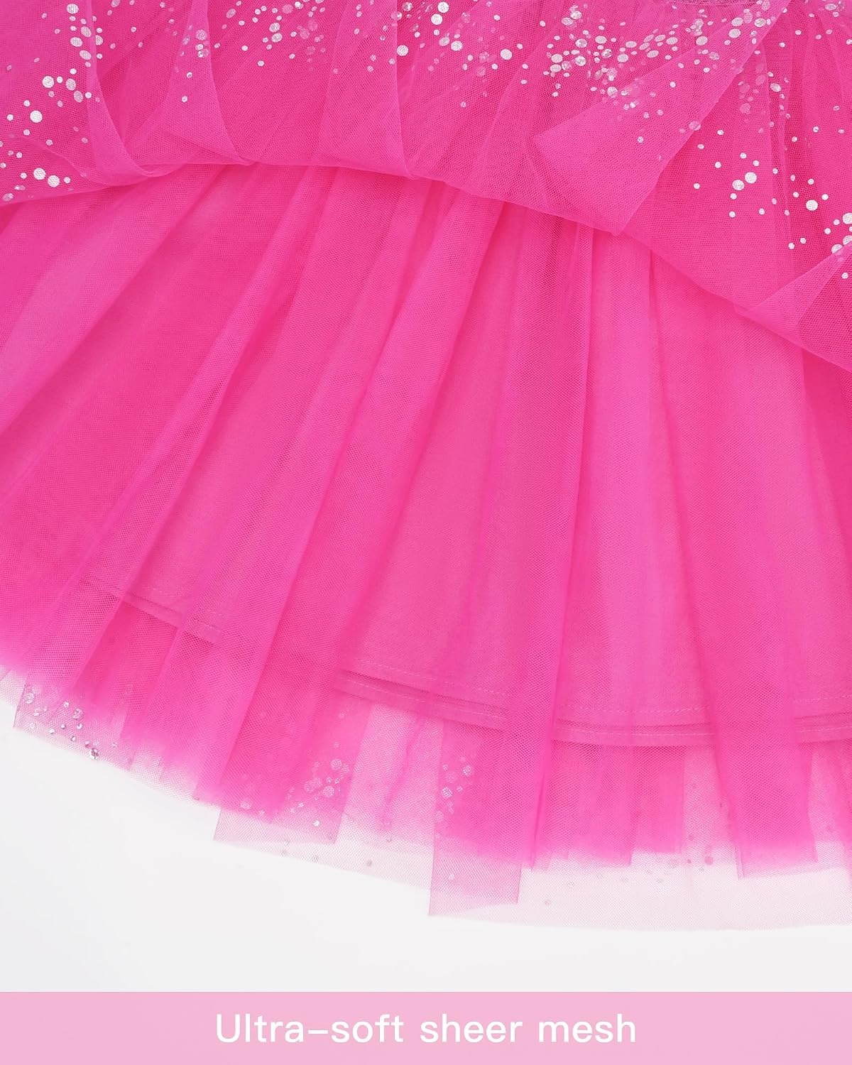 Stelle Tutu for Girls Skirt Layered Tulle Ballet Princess Birthday Outfit | Tutu for girls, Layered fluffy sequin skirt, Lightweight soft fabric, Toddler tutu, Dance class, Performance, Birthday outfit(Hot Pink)