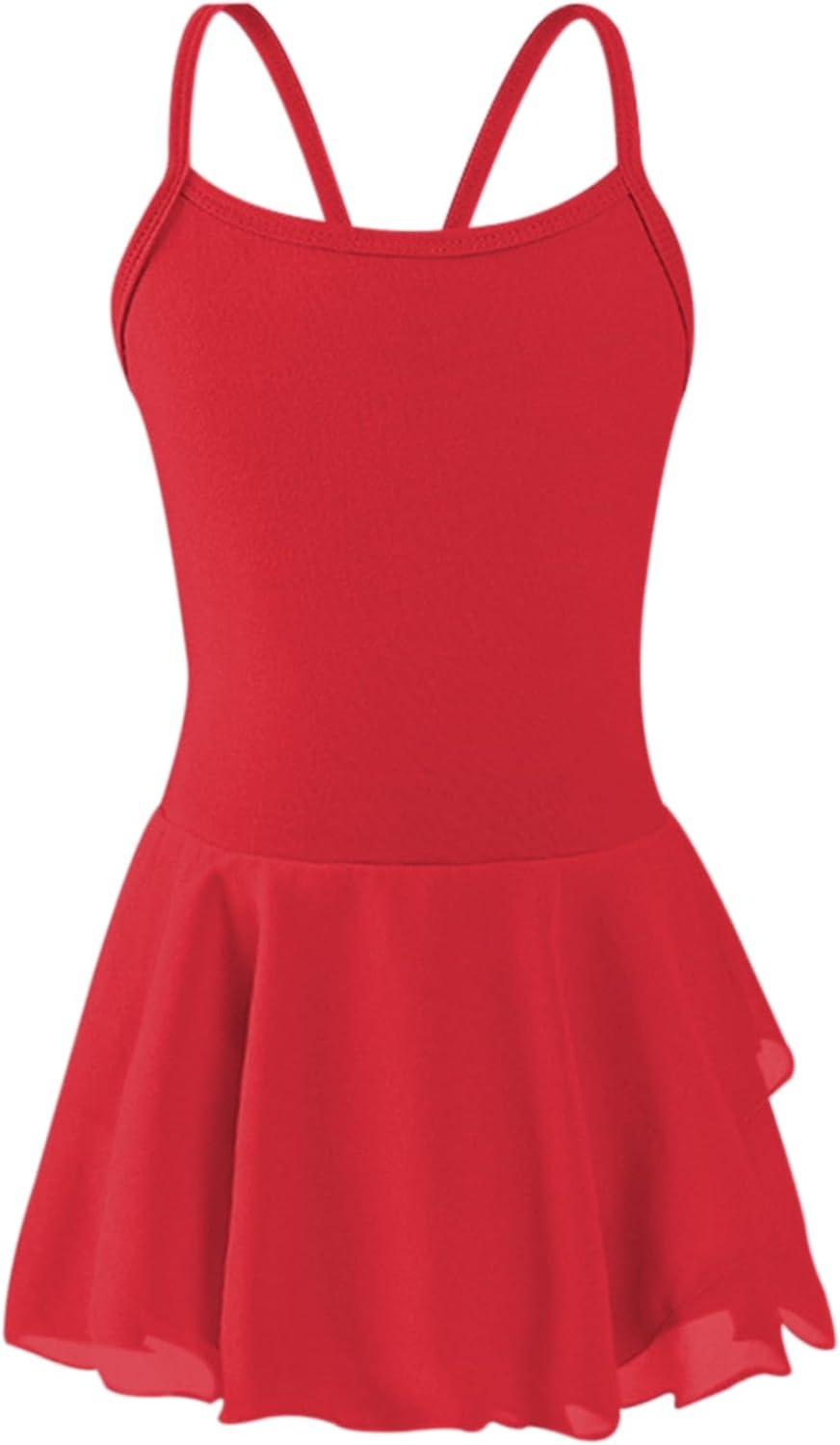 Stelle Toddler Ballet Leotards for Girls,Dance Leotard for Girls,Camisole Toddler Ballet Outfit for Studio Outdoor Daily Wear(Style 1-red)