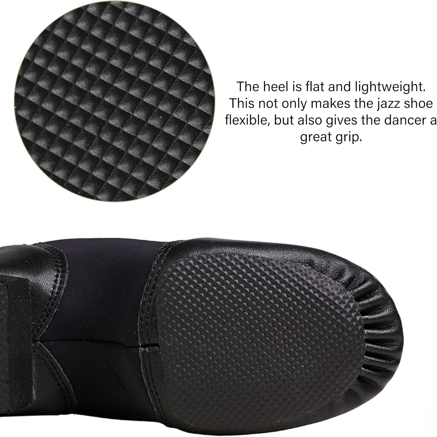 Stelle Jazz Shoes for Girls Boys Leather Unisex Slip-On Dance Shoes (Toddler/Little Kid/Big Kid)(Black)