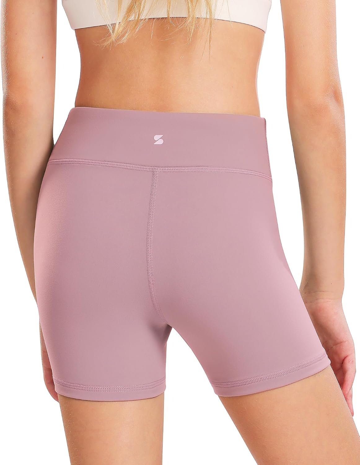 Stelle Girls 3″/4″/8″ Bike Volleyball Shorts with Pockets Youth Athletic Yoga Dance Gymnastics Compression(Pink)