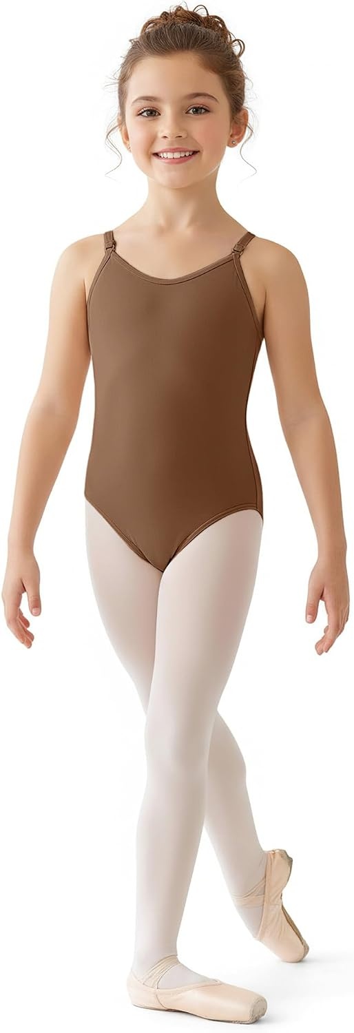 Stelle Girls Camisole Ballet Leotard Seamless Undergarment for Dance(Mocha)