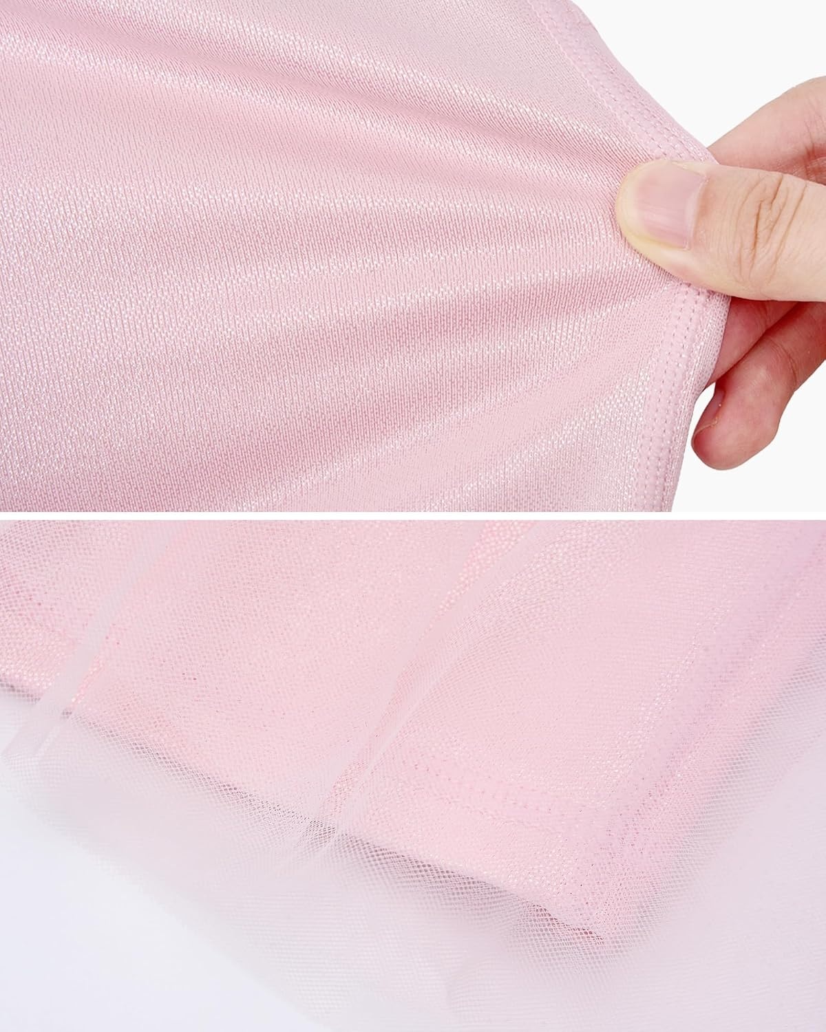 Stelle Girls Tutu Skirt with Metallic Short Tulle Ballet Dance Skort(Pink)