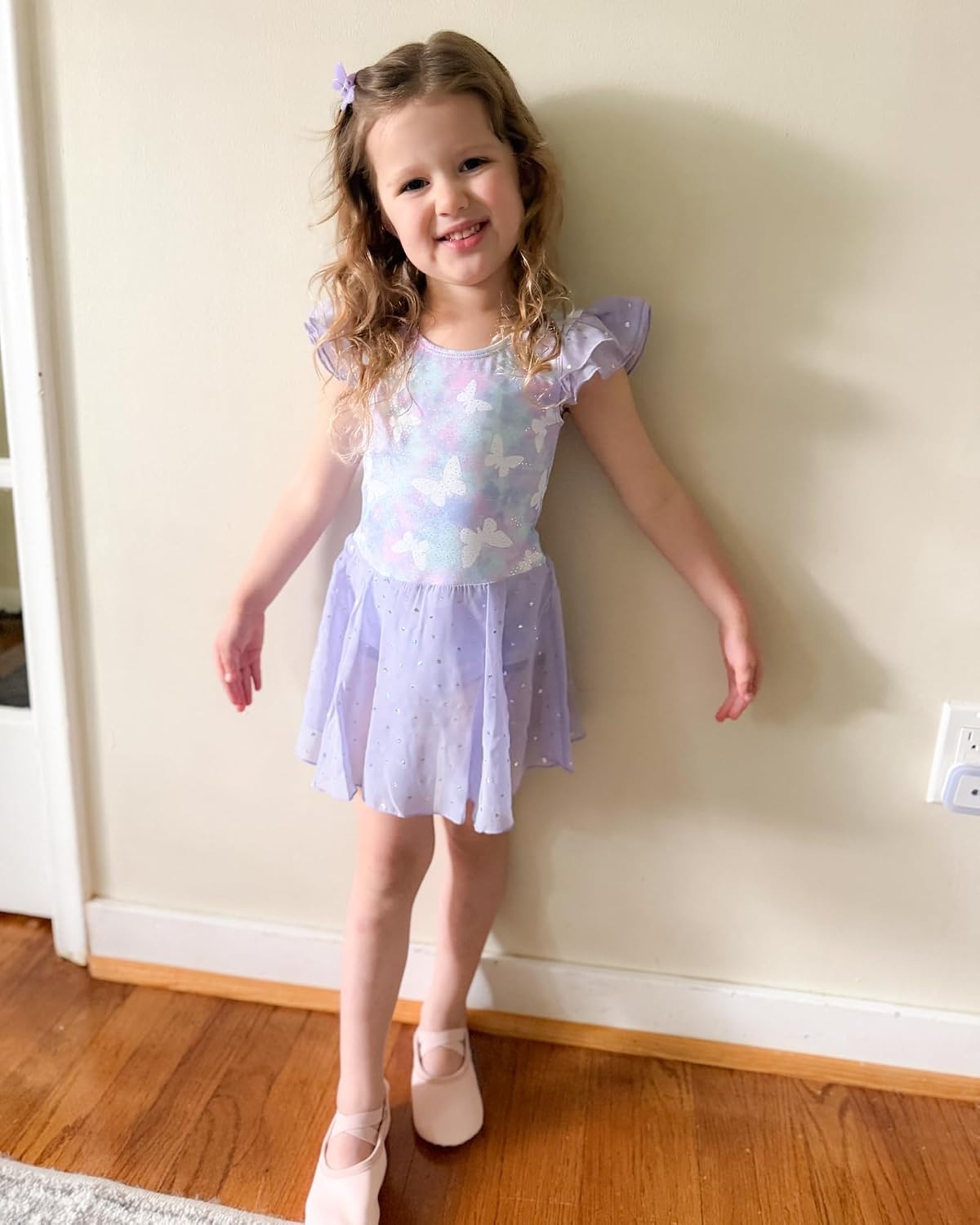 Stelle Ballet Leotards for Girls Toddler Dance Leotard Gymnastic Outfits(Magic Flutter)