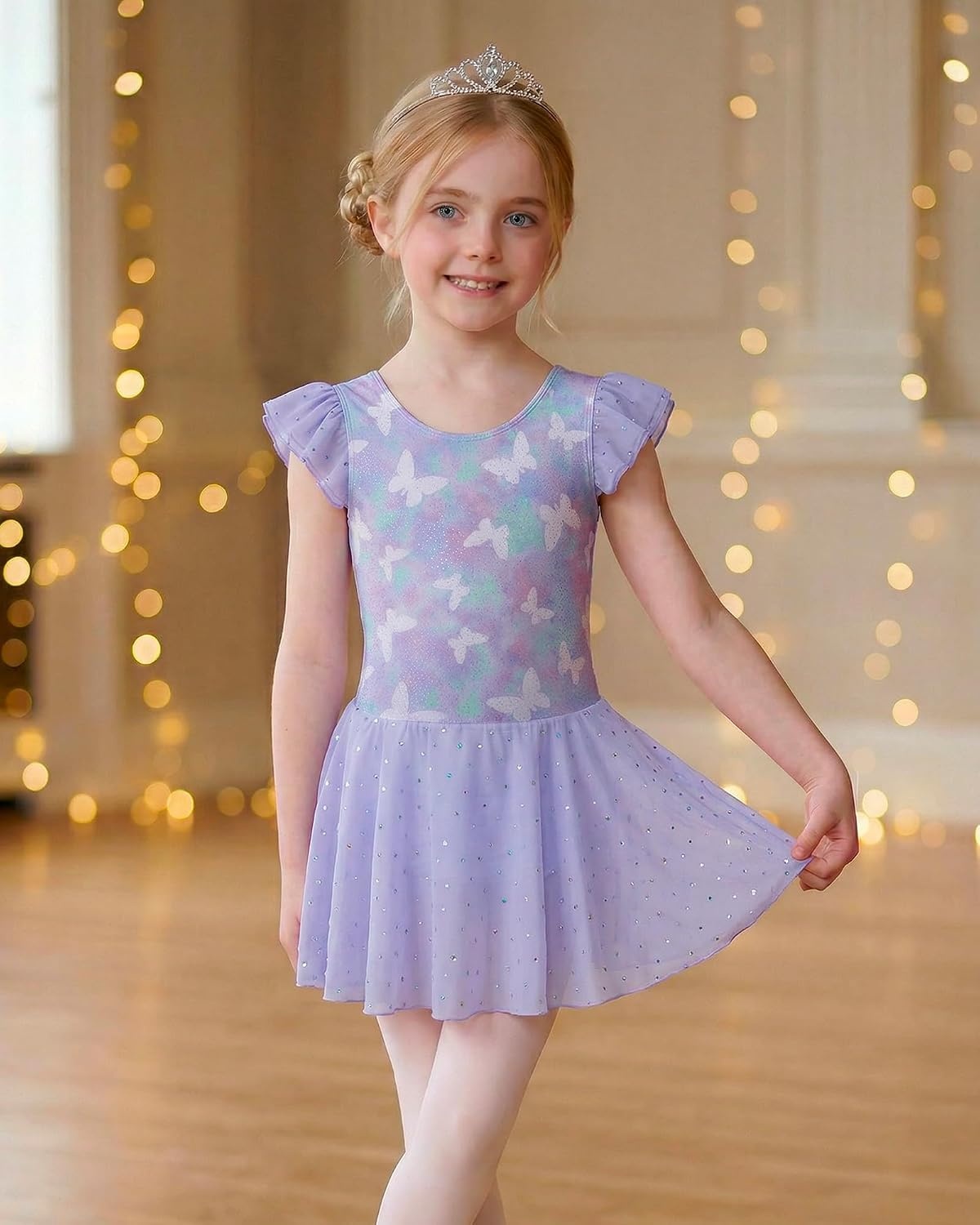 Stelle Ballet Leotards for Girls Toddler Dance Leotard Gymnastic Outfits(Magic Flutter)