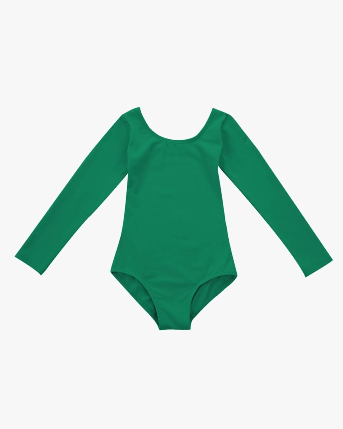 Stelle Long Sleeve Ballet Leotards for Girls Dance Leotard Gymnastics Ballet Outfits (Toddler/Little Kid/Big Kid)(Green)