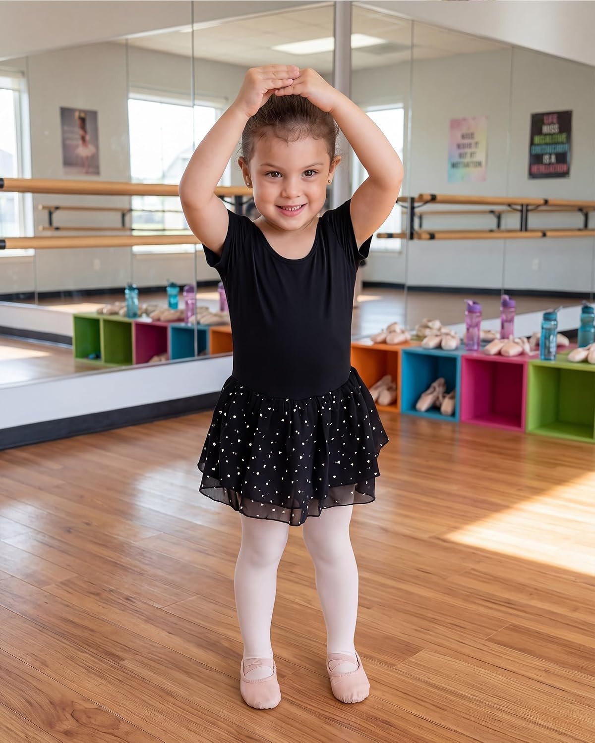 Stelle Ballet Leotards for Girls Toddler Dance Ballerina Costumes Dresses(Black)
