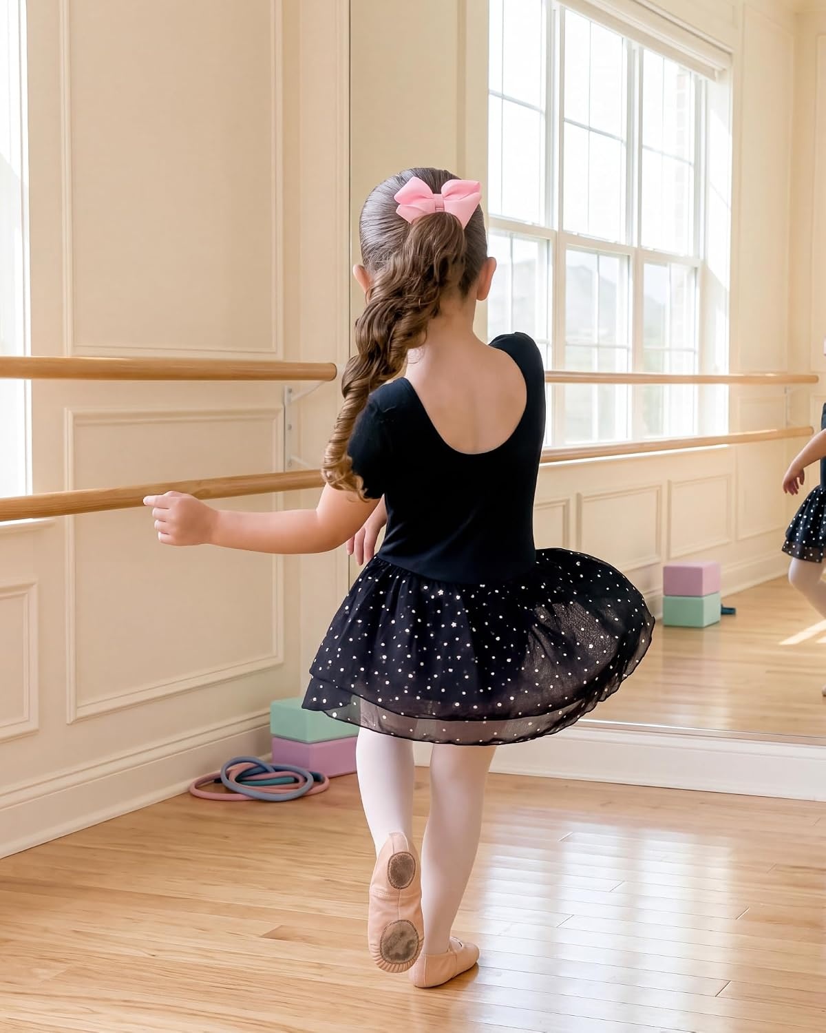 Stelle Ballet Leotards for Girls Toddler Dance Ballerina Costumes Dresses(Black)