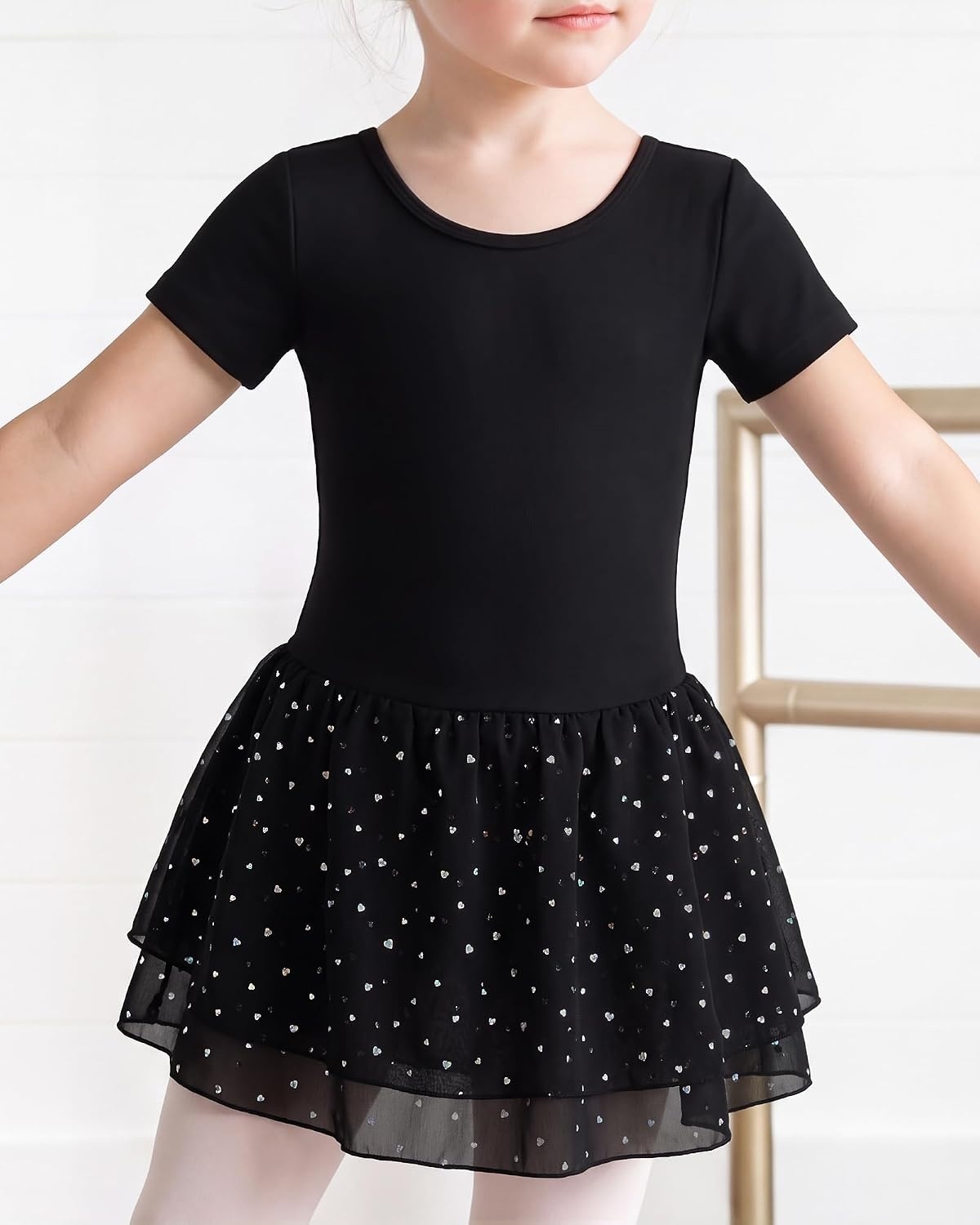 Stelle Ballet Leotards for Girls Toddler Dance Ballerina Costumes Dresses(Black)