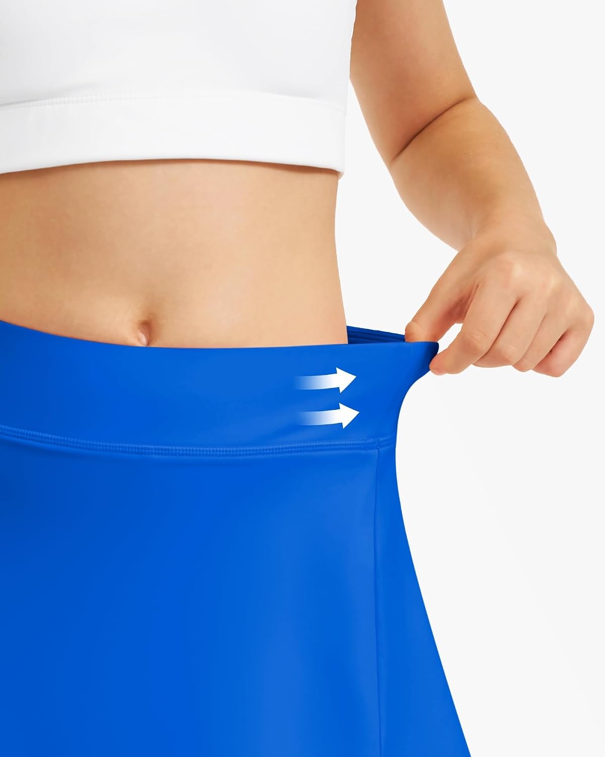 Stelle Girls A-Line Tennis Skort with Built-in Shorts for Sports Play(Sapphire)