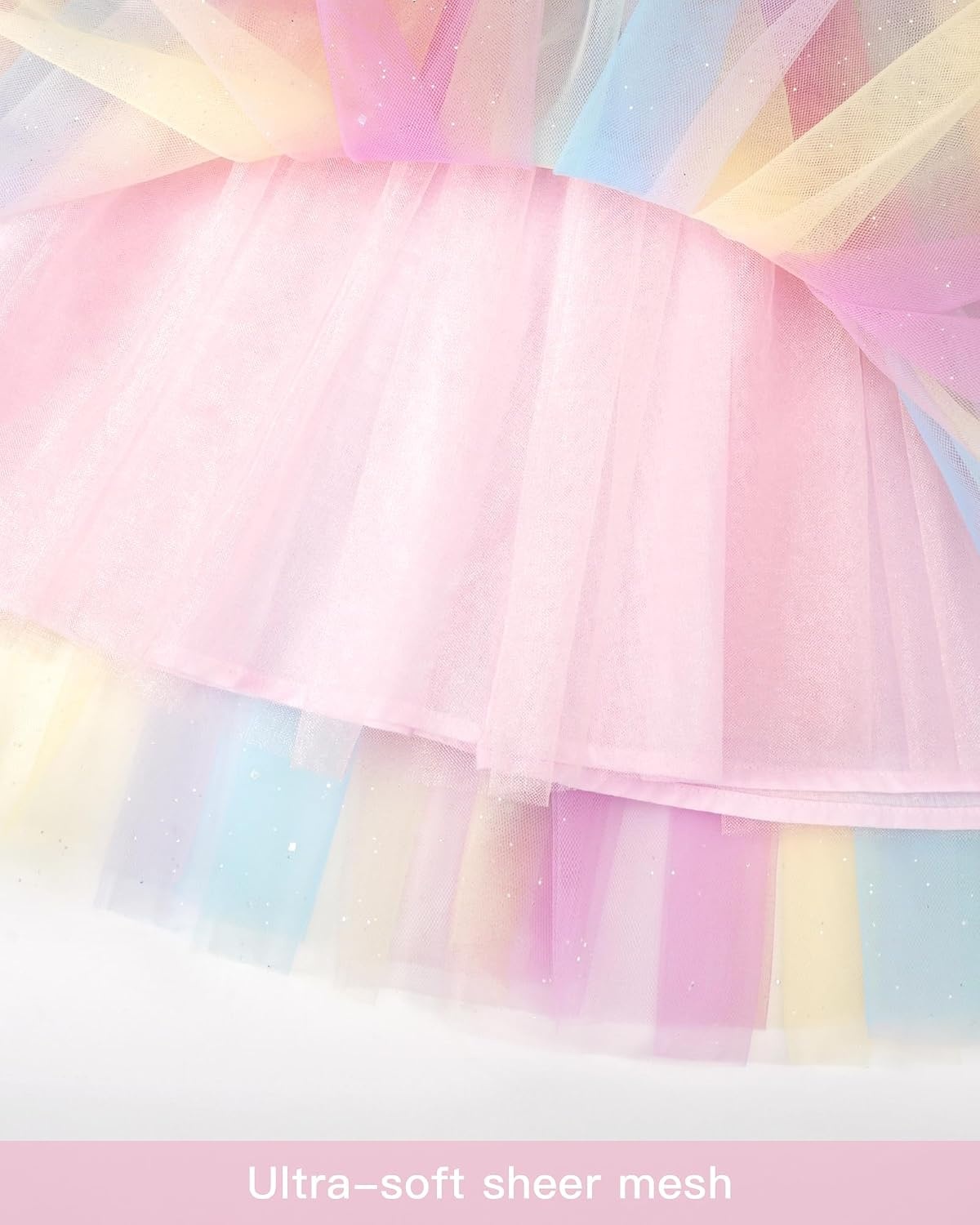 Stelle Tutu for Girls Skirt Layered Tulle Ballet Princess Birthday Outfit | Tutu for girls, Layered fluffy sequin skirt, Lightweight soft fabric, Toddler tutu, Dance class, Performance, Birthday outfit(Unicorn)