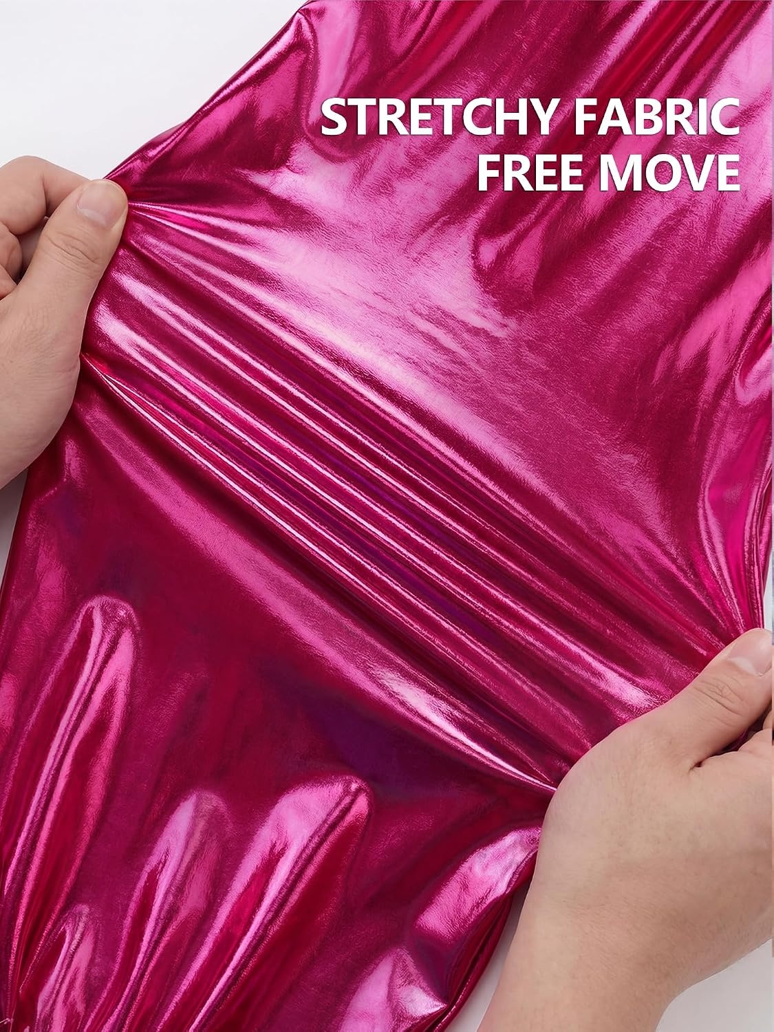 Stelle Girls Metallic Hip Hop Pants Shiny Cargo Joggers Pant(Metal Fuchsia)