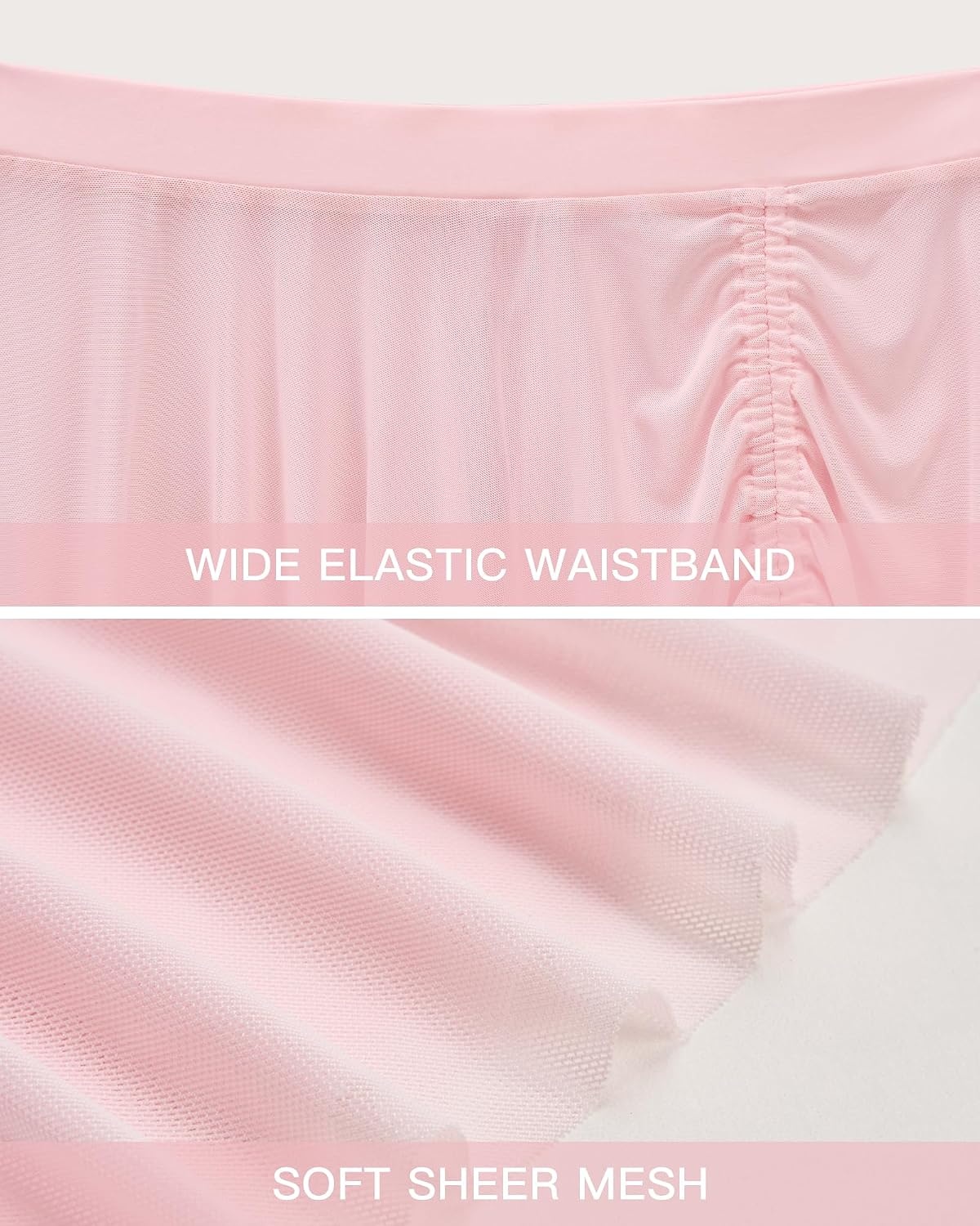 Stelle Women’s Pull On Ballet Skirt Chiffon Wrap Drawstring Dance Skirt(Ballet Pink)