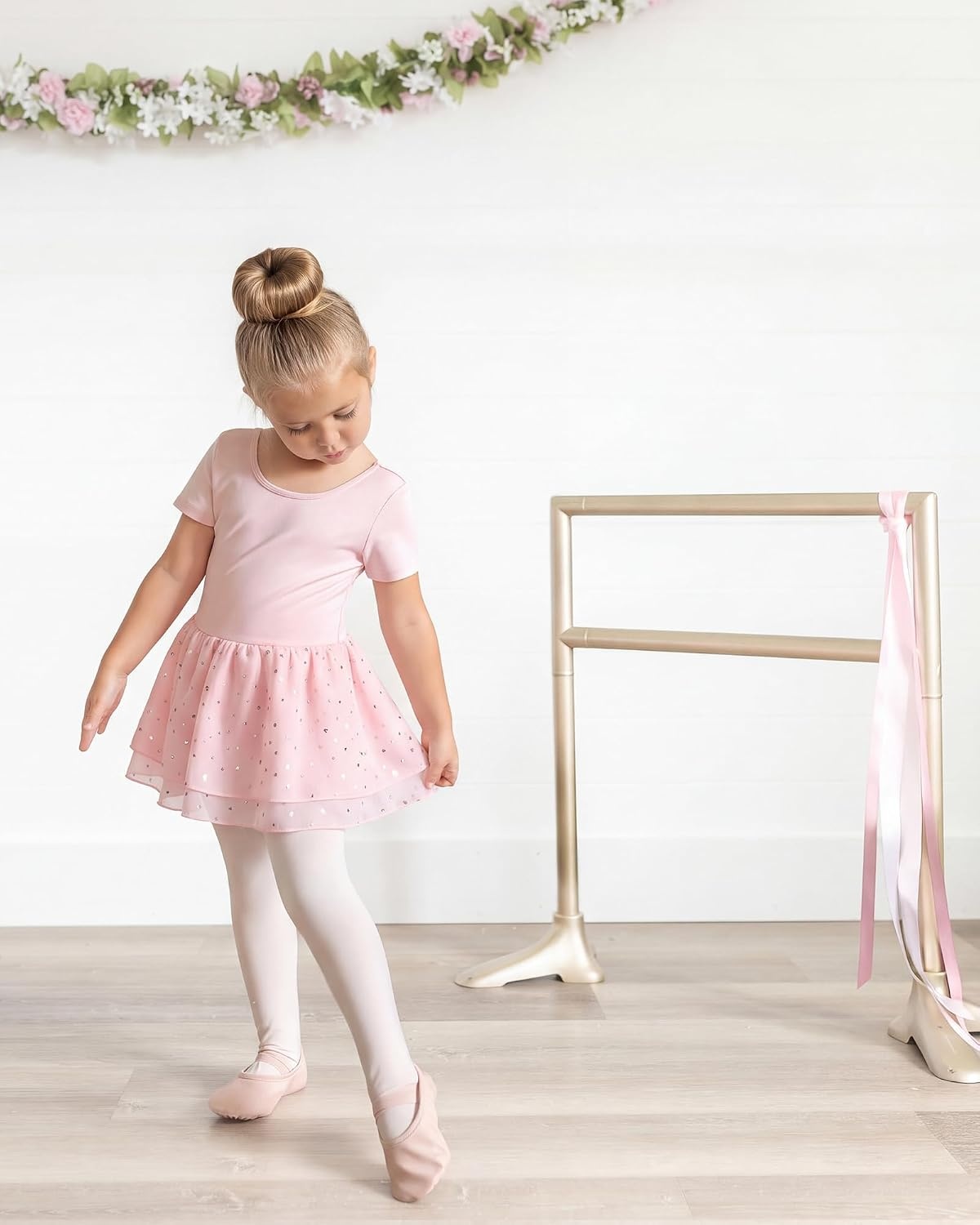 Stelle Ballet Leotards for Girls Toddler Dance Ballerina Costumes Dresses(Ballet Pink)