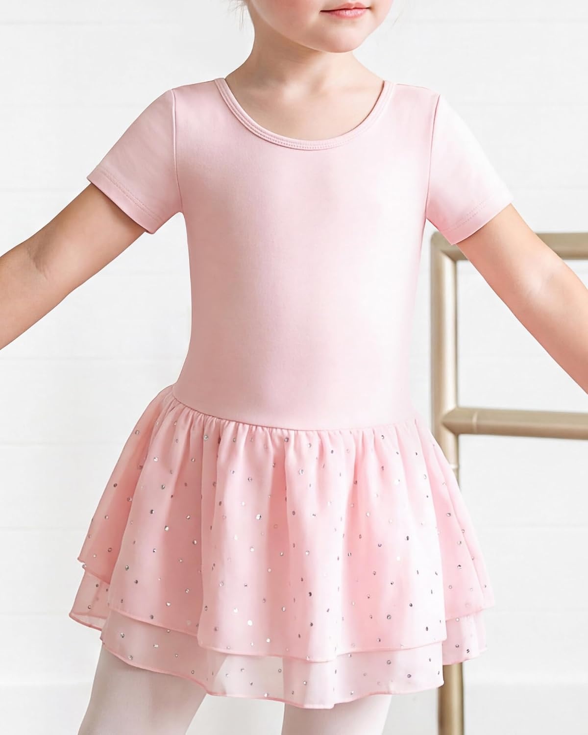 Stelle Ballet Leotards for Girls Toddler Dance Ballerina Costumes Dresses(Ballet Pink)