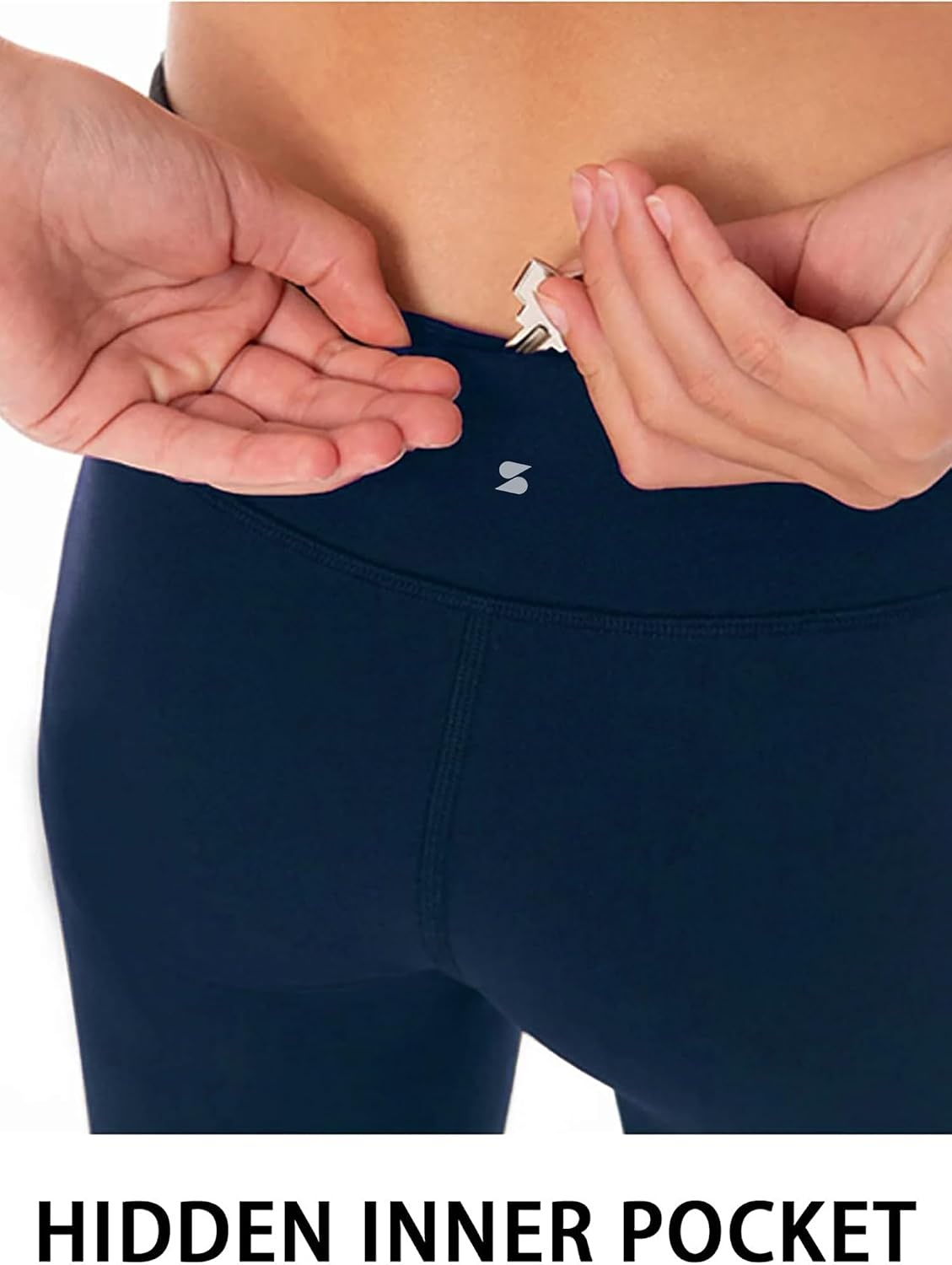 Stelle Girls Athletic Leggings Kids Dance Workout Running Yoga Pants with Hidden Pocket(A6-capri-navy)