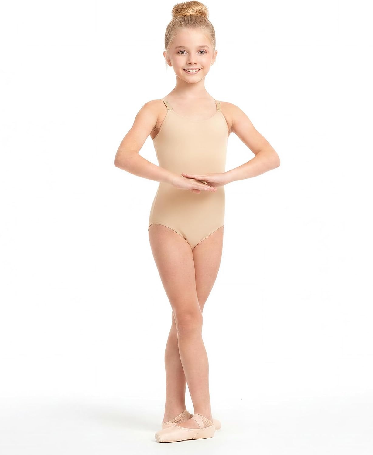 Stelle Girls Camisole Ballet Leotard Seamless Undergarment for Dance(Light Nude)