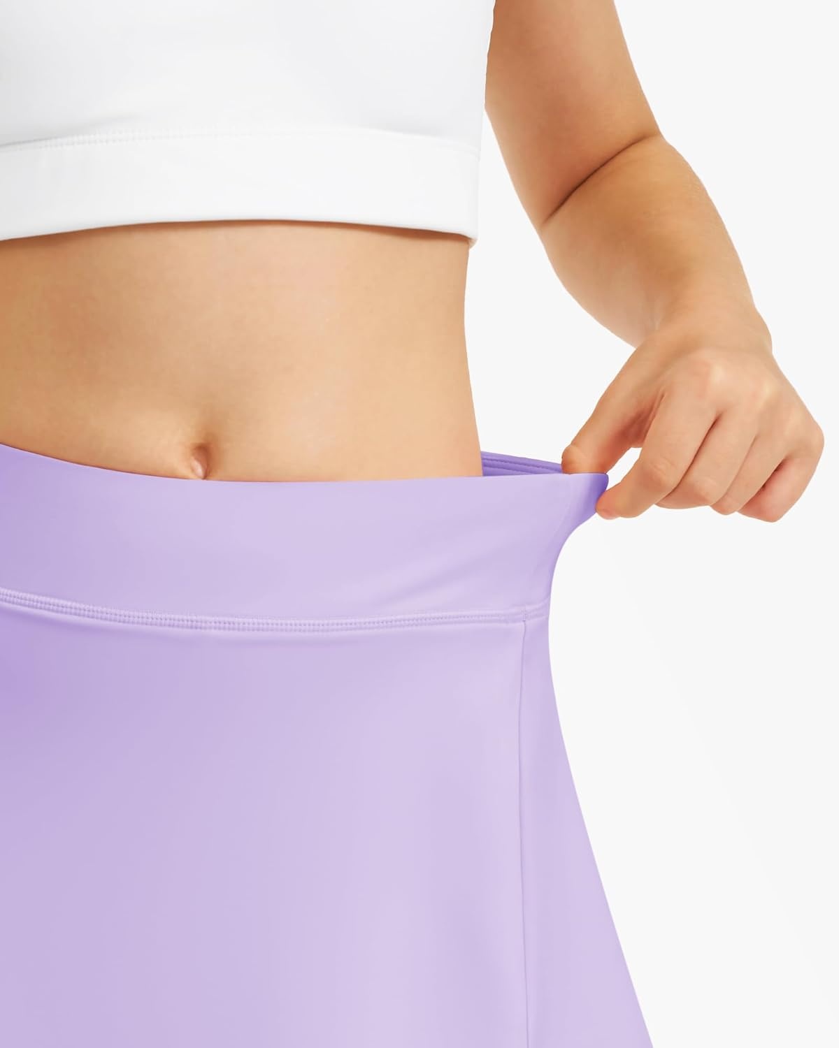 Stelle Girls Tennis Skirts with Pockets Athletic Skorts Inner Shorts High Waisted Sports Golf Running Skirt(Lilac)