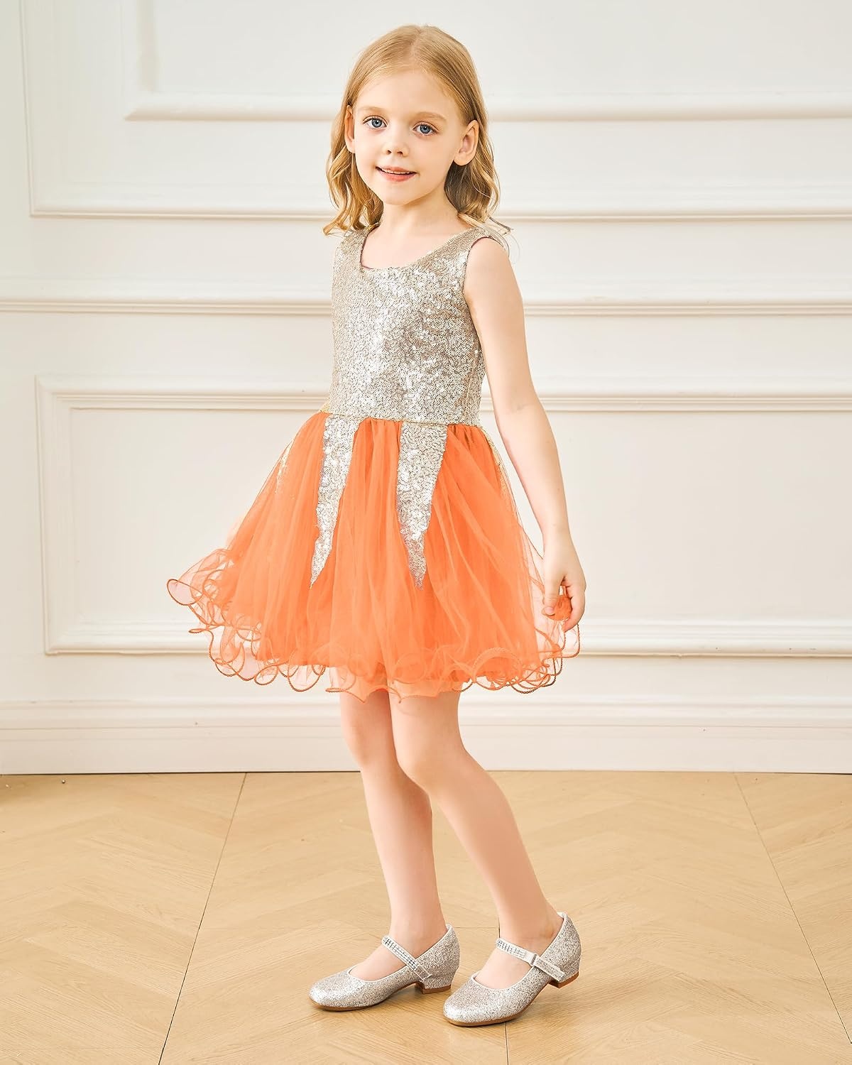 Stelle Girls Mary Jane Dress Shoes Low Heel Glitter Patent Bow Kids Party Wedding Flower Girl School Shoes(Toddler/Little/Big Kid)(Glitter Mary Jane-light Silver)
