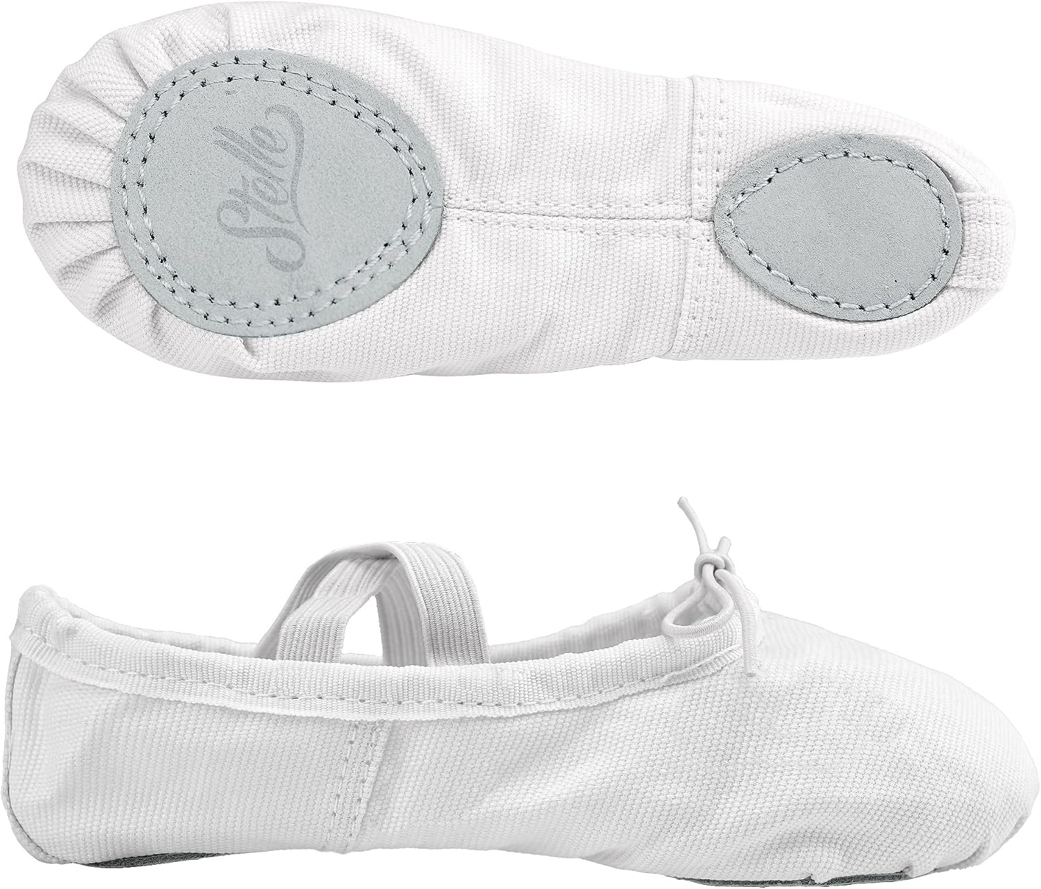 Stelle Canvas Ballet Shoes for Girls Dance Ballet Slippers Shoes(Toddler/Little/Big Kid/Women)(White)