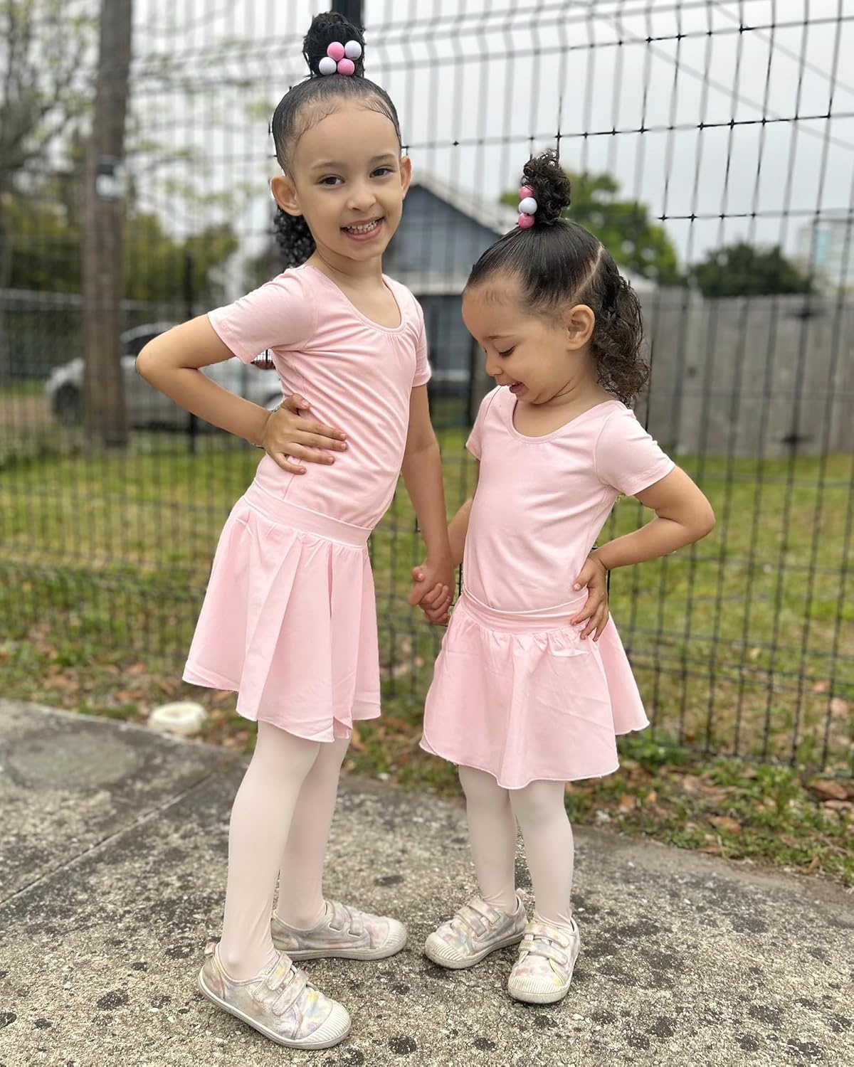 Stelle Ballet Skirts for Girls Toddler Dance Skirt Chiffon Kids Ballet Wrap Skirts(01-pink (Pull On))
