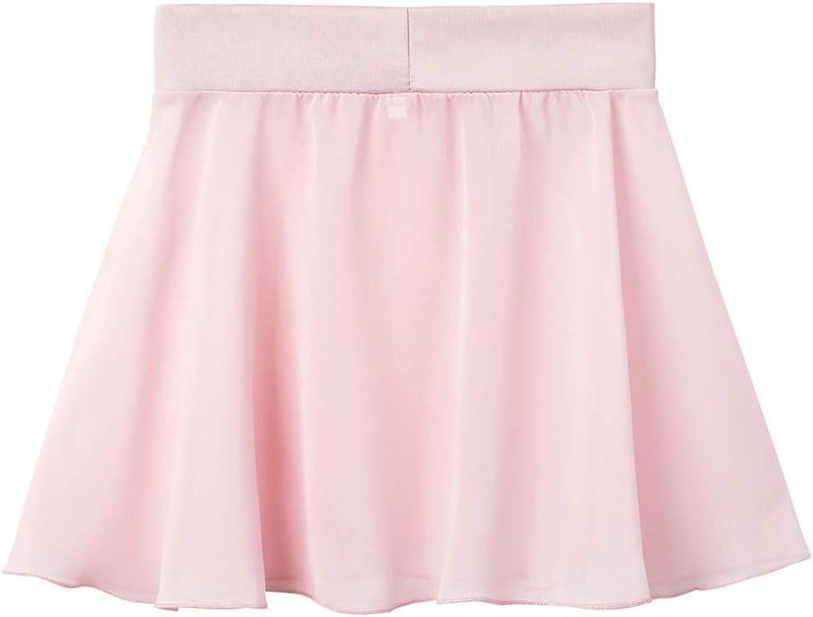 Stelle Ballet Skirts for Girls Toddler Dance Skirt Chiffon Kids Ballet Wrap Skirts(01-pink (Pull On))
