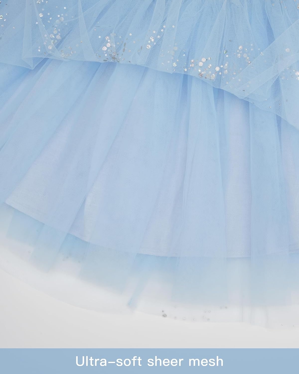 Stelle Tutu for Girls Skirt Layered Tulle Ballet Princess Birthday Outfit | Tutu for girls, Layered fluffy sequin skirt, Lightweight soft fabric, Toddler tutu, Dance class, Performance, Birthday outfit(Icy Blue)