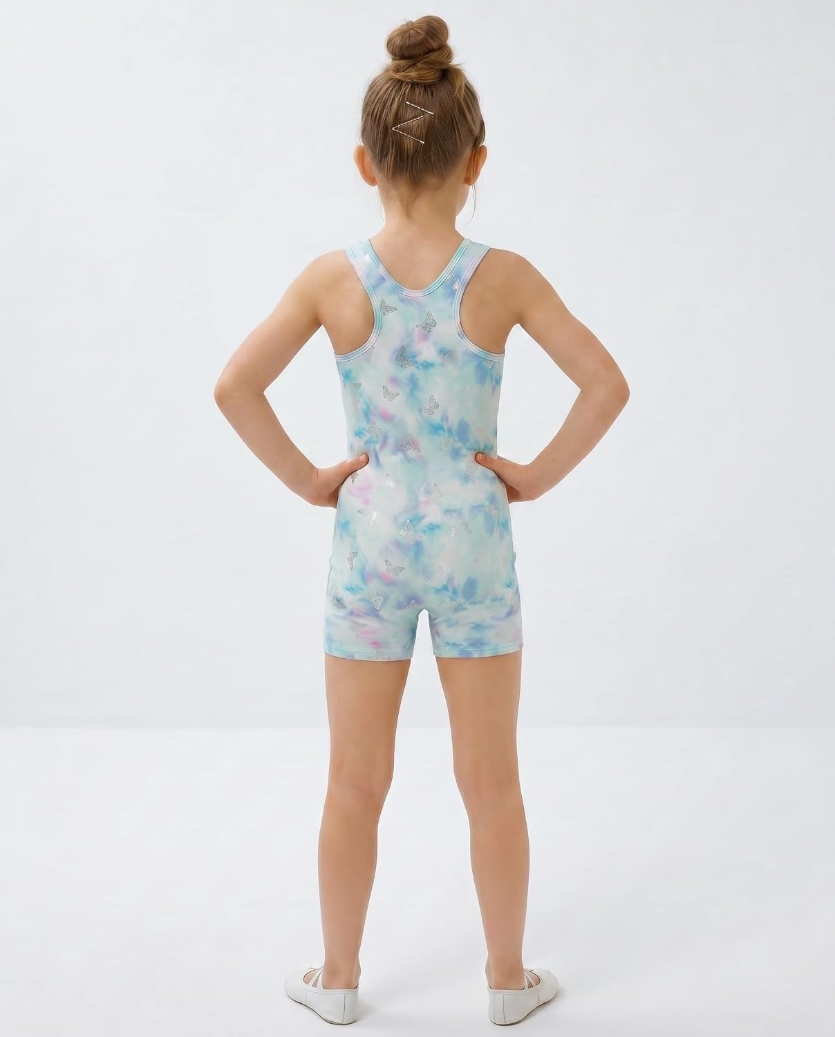 Stelle Gymnastics Leotards for Girls Unitards Biketards Tumbling Outfits(Butterfly Mist)