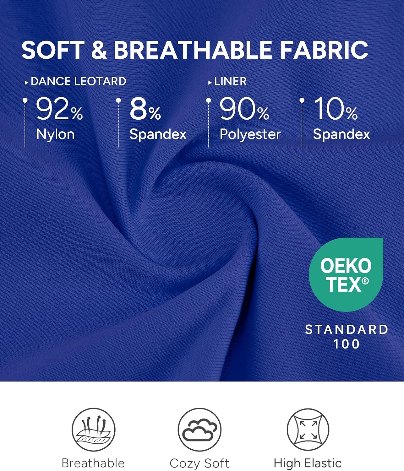 Stelle Girls Cotton Ballet Dance Leotard with Bow Back for Dance Class | Cotton, Soft stretch fabric, Breathable, Comfort fit, Leotard for girls, Toddler, Ballet class, Gymnastics, Dance recital(Blue)