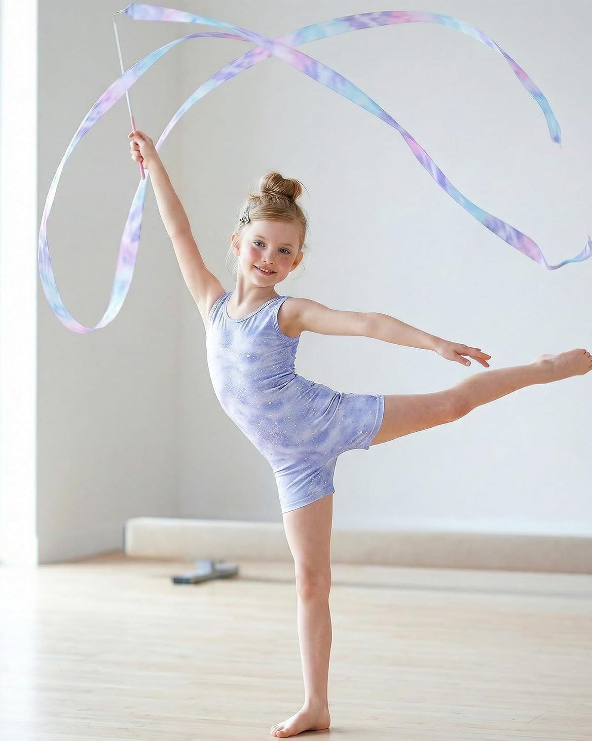 Stelle Gymnastics Leotards for Girls Unitards Biketards Tumbling Outfits | 2-14Y, One-piece biketards, Sparkly unitards, Toddler dancewear, Kids bodysuit, Ballet Outfit, Stretchy Fabric, Activewear(Cloudburst Purple)