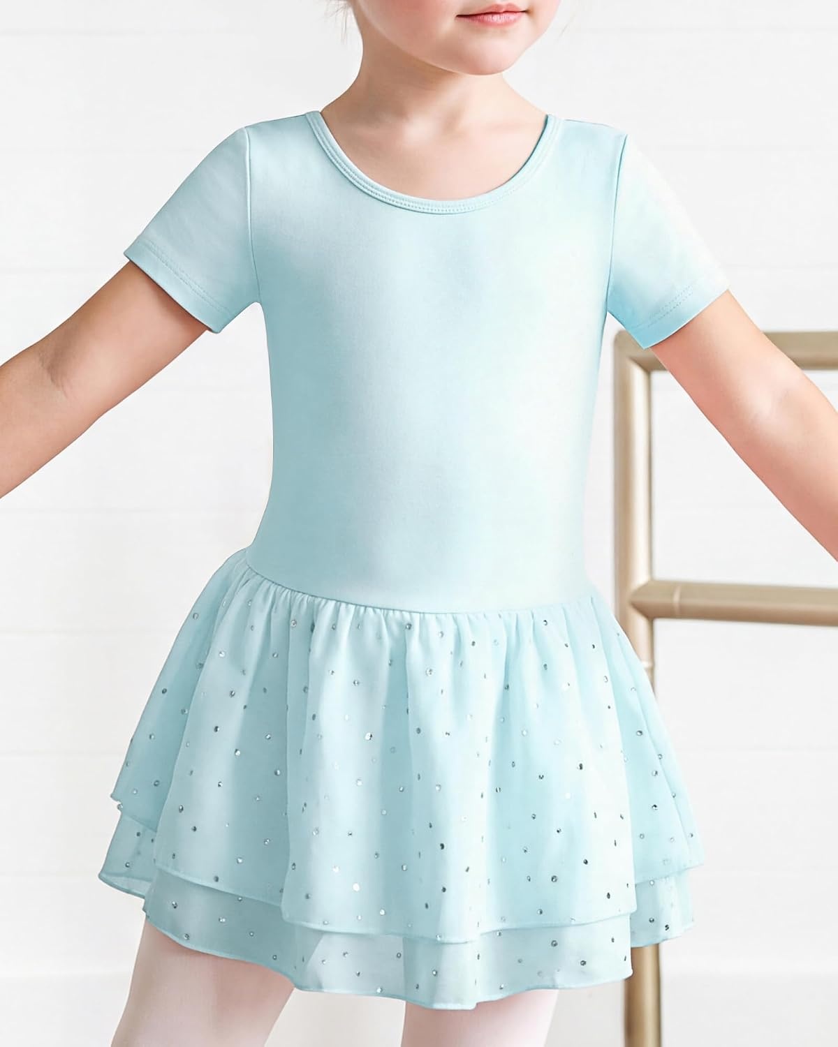 Stelle Ballet Leotards for Girls Toddler Dance Ballerina Costumes Dresses(Blue)