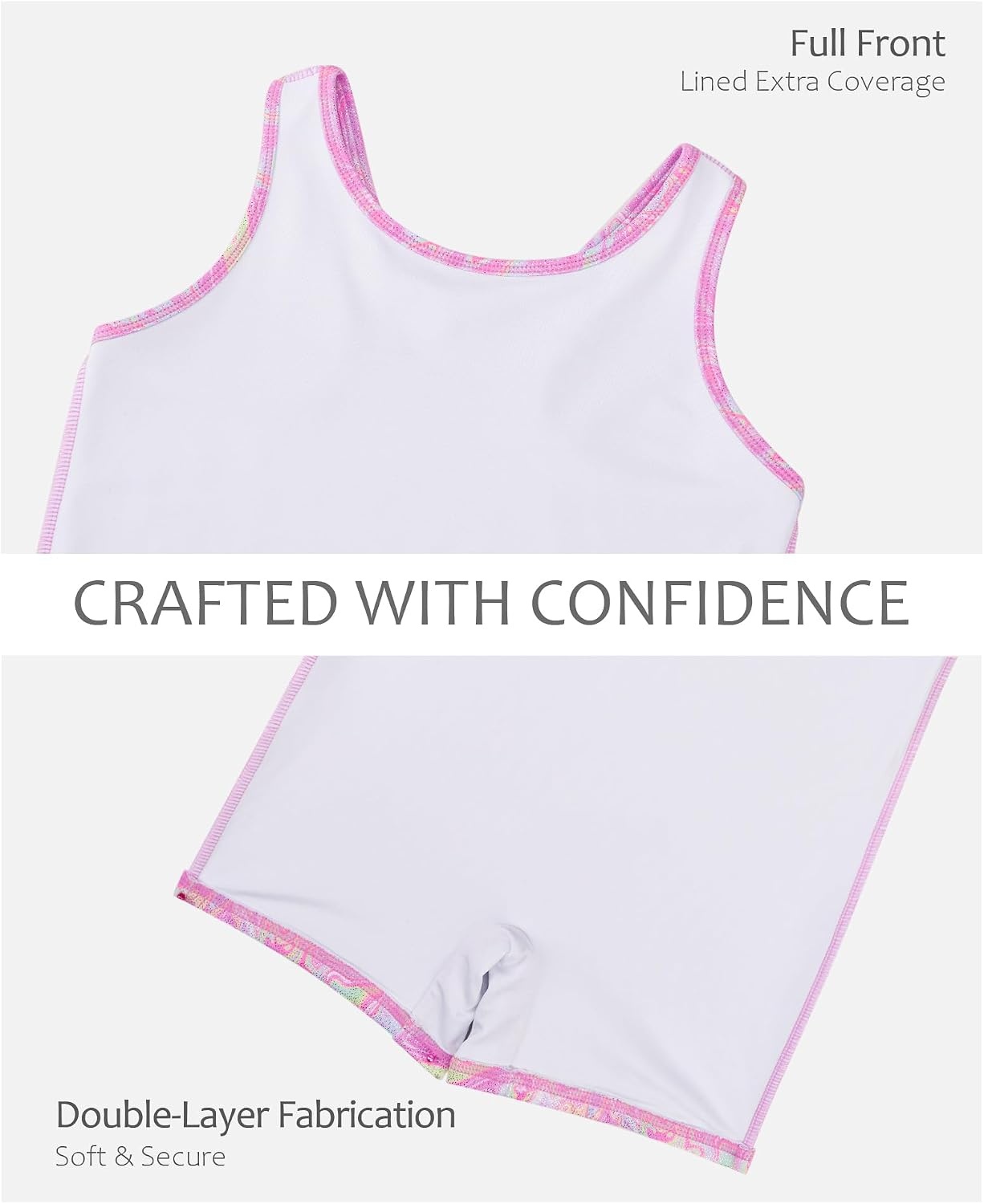 Stelle Gymnastics Leotards for Girls Sleeveless Biketard Dance Leotard Tumbling Outfits(Color Swirl)