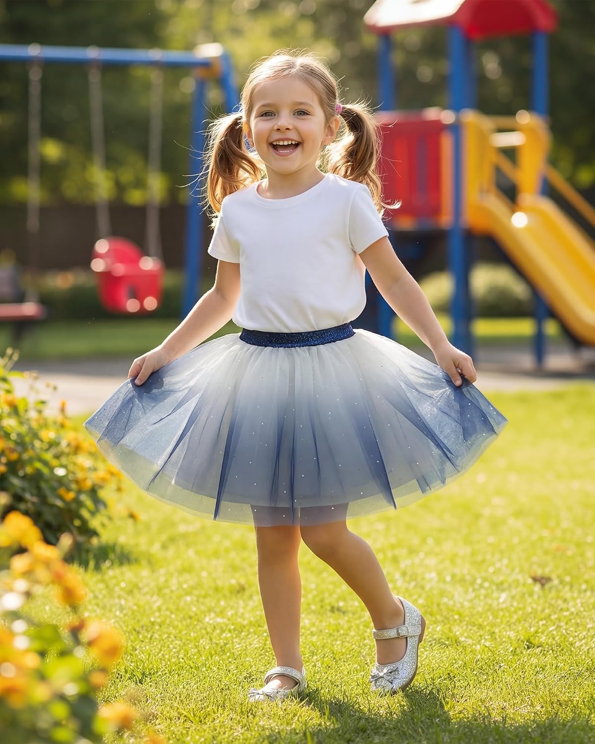 Stelle Tutu for Girls Skirt Layered Tulle Ballet Princess Birthday Outfit | Tutu for girls, Layered fluffy sequin skirt, Lightweight soft fabric, Toddler tutu, Dance class, Performance, Birthday outfit(Blue Ombre)
