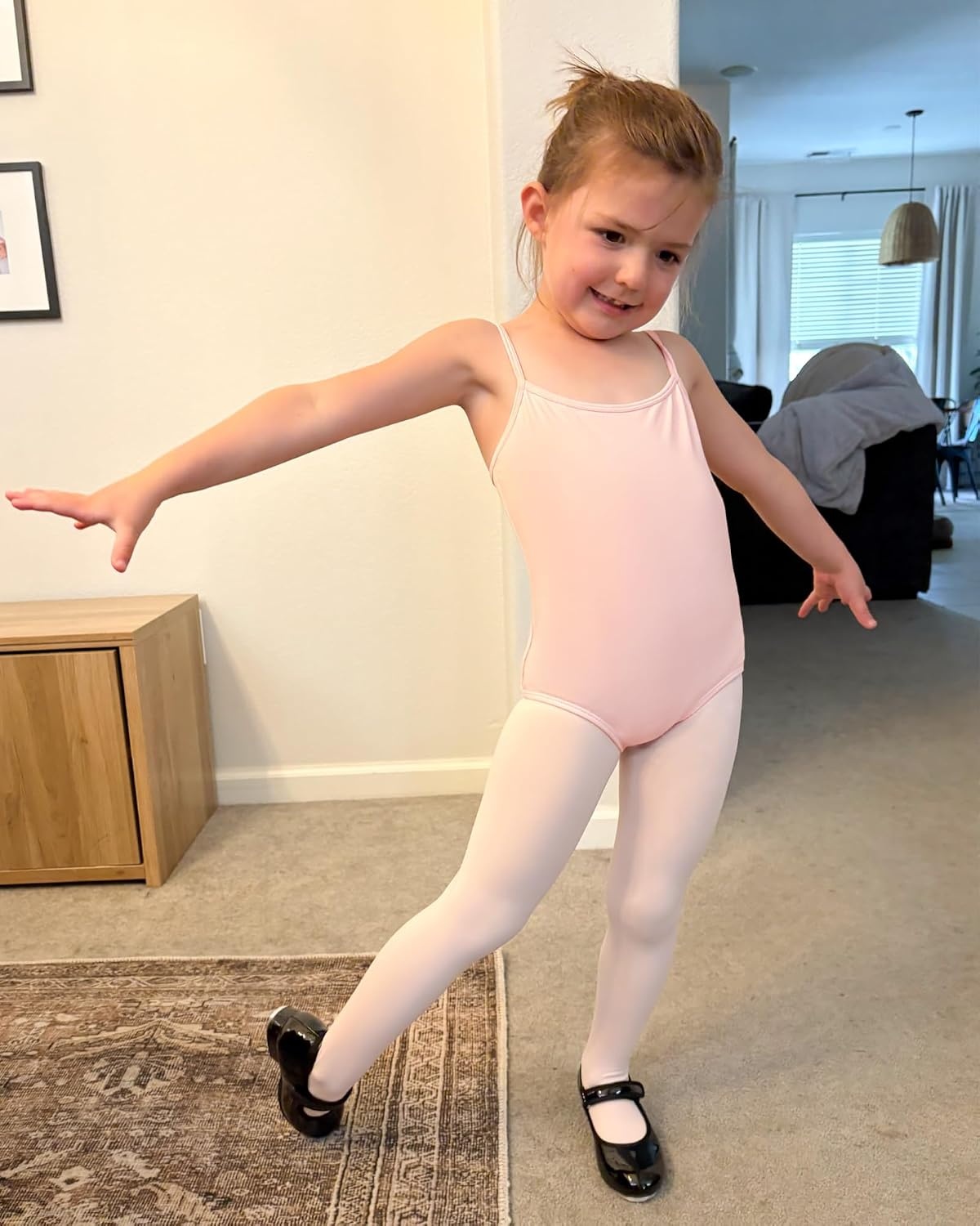 Stelle Gymnastics Leotards for Girls Camisole Ballet Tumbling Outfits 2-16Y(Ballet Pink)
