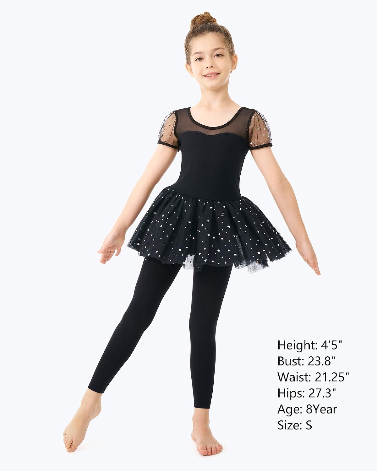 Stelle Girl’s Footless Tights Ultra Soft Dance Tights for Ballet, Gymnastics, School (Toddler/Little Kid/Big Kid)(2 Pack Black)