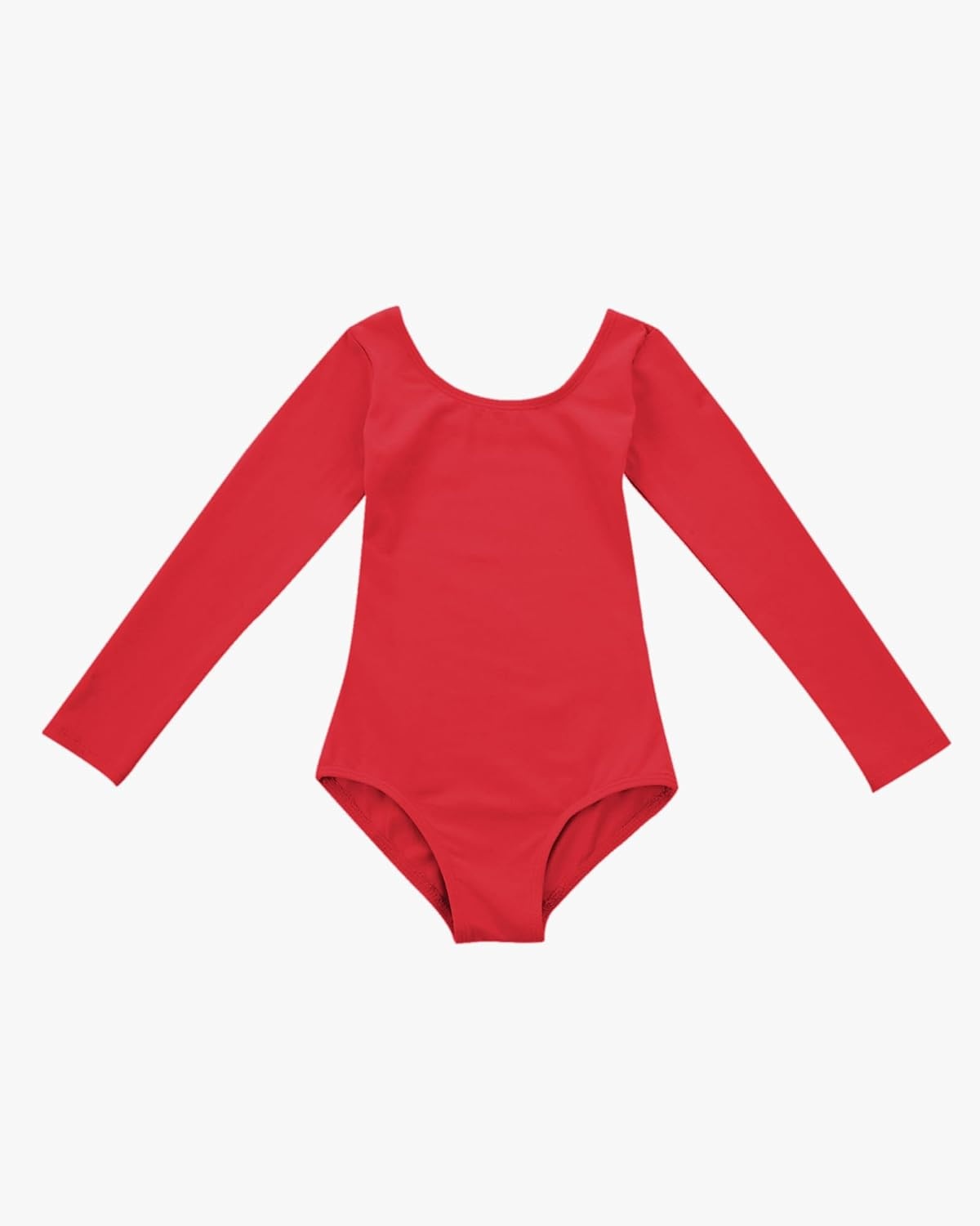 Stelle Long Sleeve Ballet Leotards for Girls Dance Leotard Gymnastics Ballet Outfits (Toddler/Little Kid/Big Kid)(Red)
