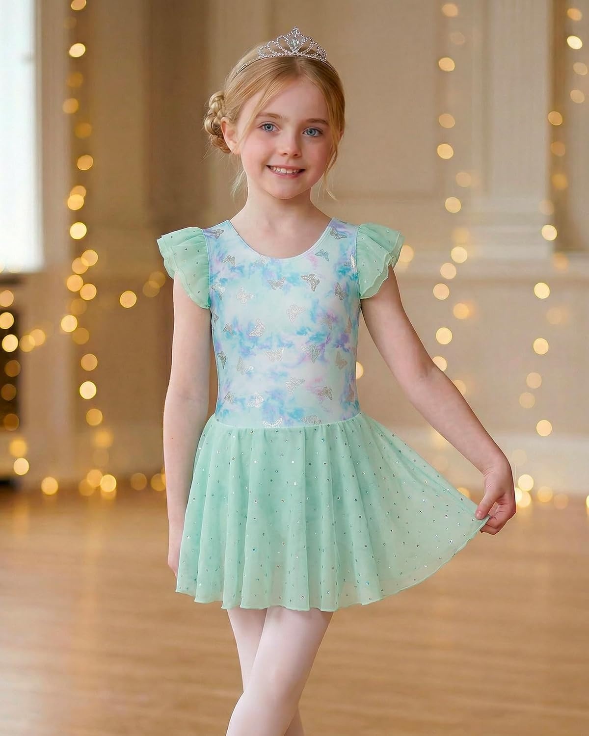 Stelle Ballet Leotards for Girls Toddler Dance Leotard Gymnastic Outfits(Butterfly Mist)