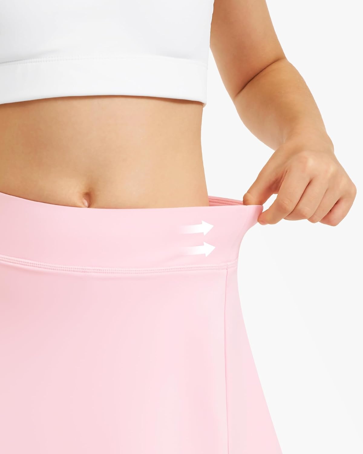 Stelle Girls A-Line Tennis Skort with Built-in Shorts for Sports Play(Pink)