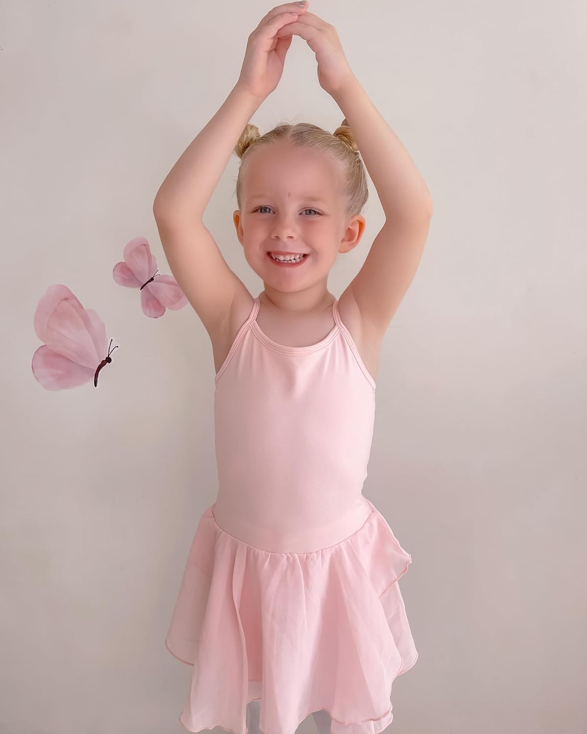 Stelle Toddler Ballet Leotards for Girls,Dance Leotard for Girls,Camisole Toddler Ballet Outfit for Studio Outdoor Daily Wear(Style 1-ballet Pink)