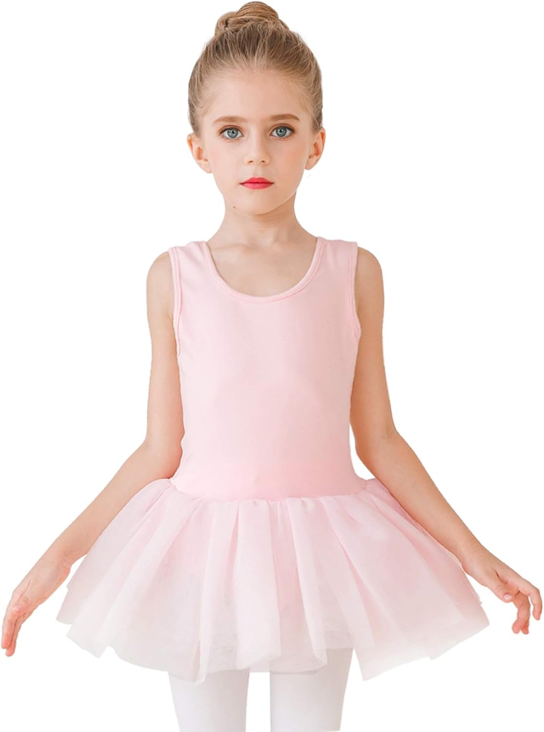 Stelle Ballet Leotards for Girls Toddler Leotard with Tutu Skirt Dance Tutu Dress (Little/Big Kid)(Ballet Pink (Tank Top))